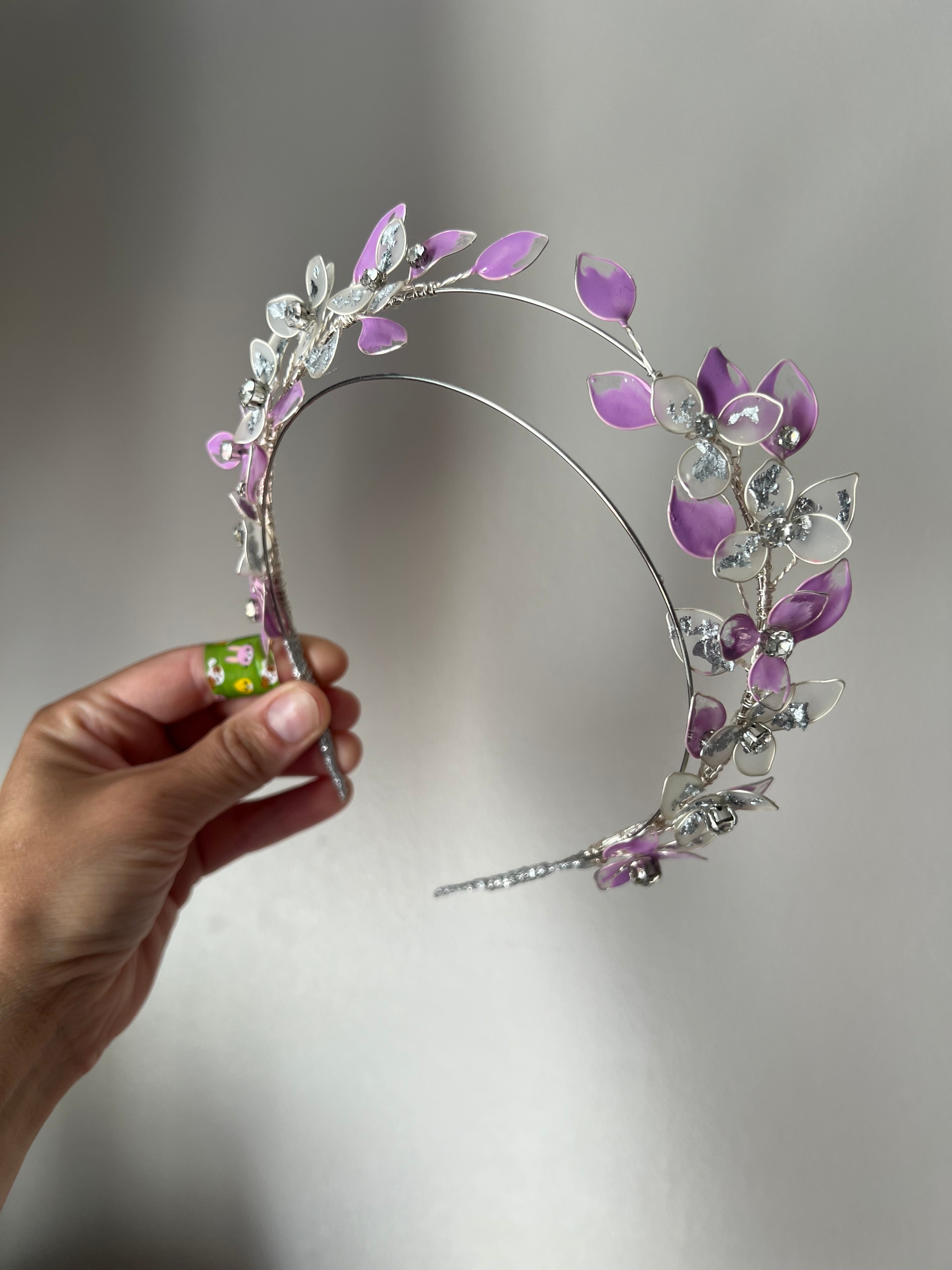 Delicate Lilac and Silver Halo Delicate Lilac and Silver Halo Precius pearls