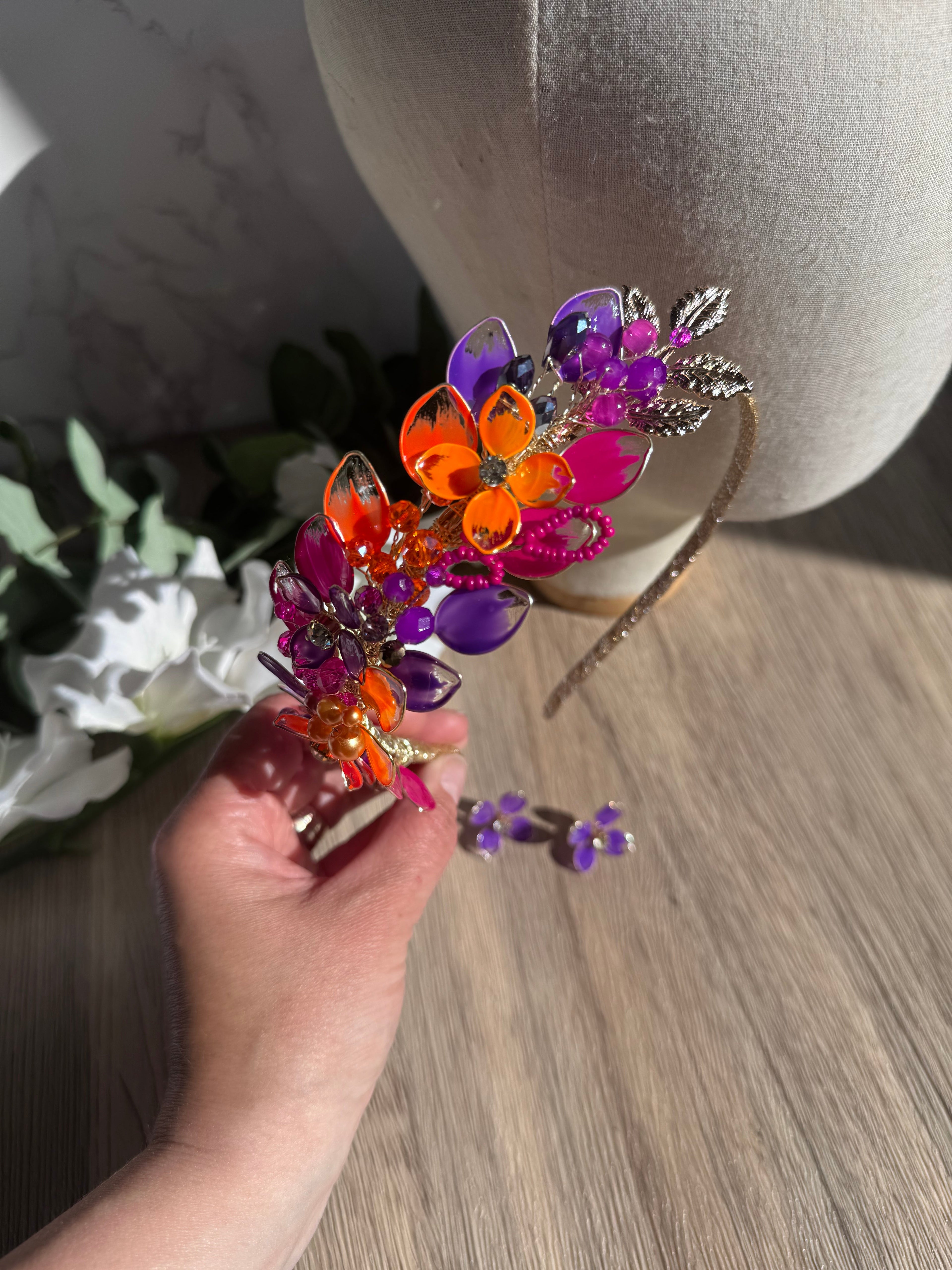 Orange, Fucshia and Purple Orange, Fucshia and Purple Precius pearls