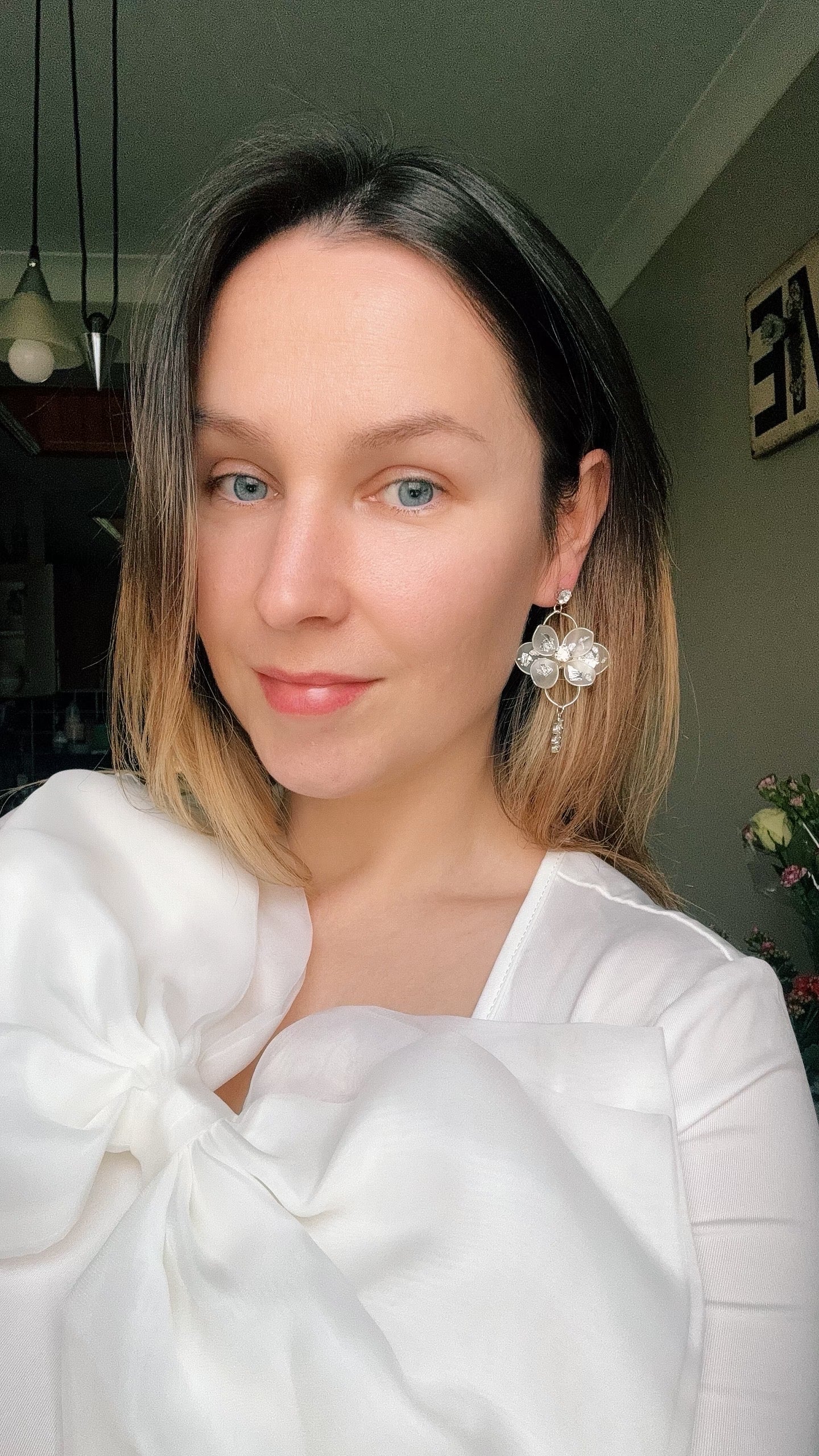 Flower-Earrings Precius pearls