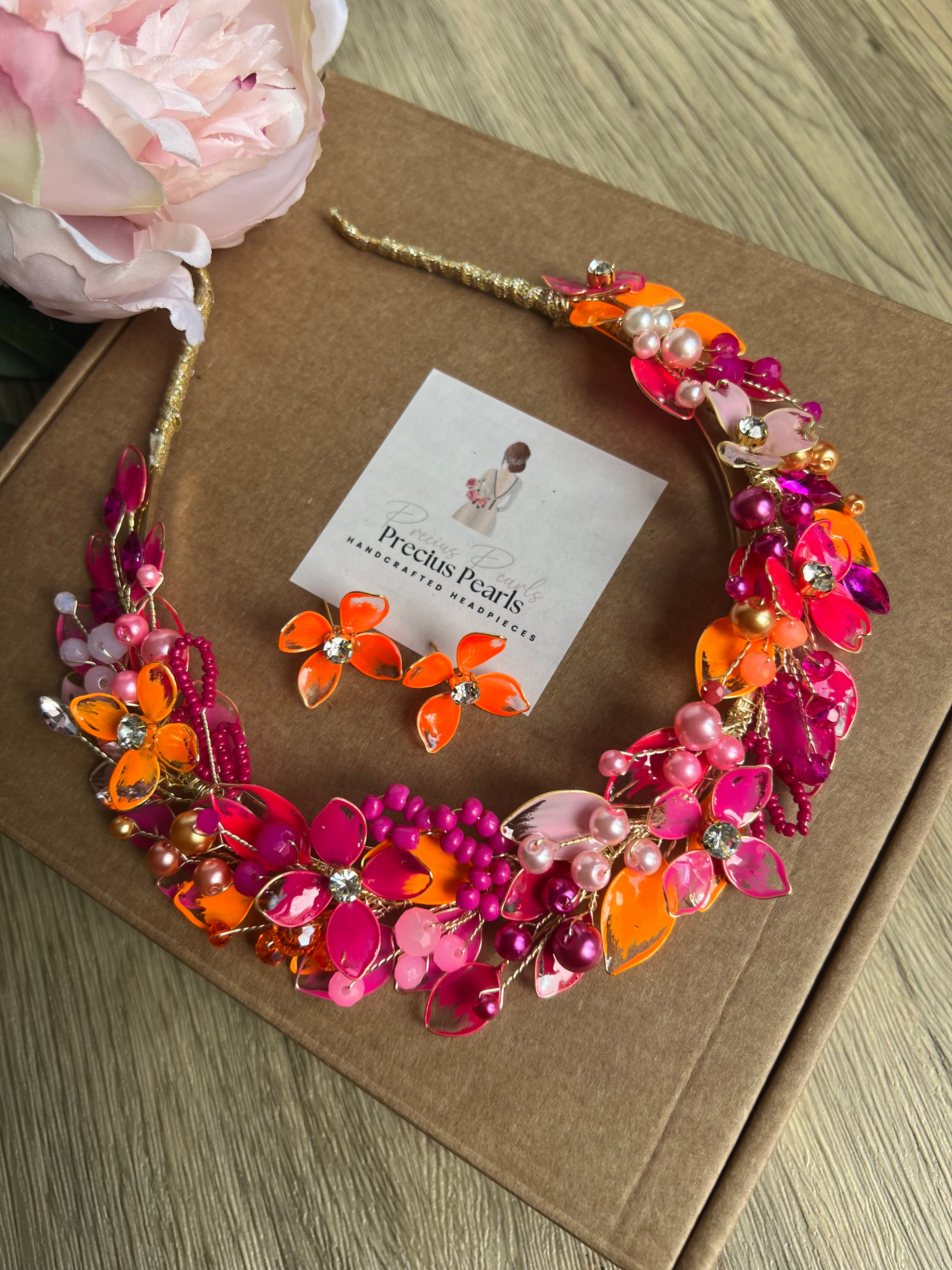 Pink and Fucshia Halo Pink and Fucshia Halo Precius pearls