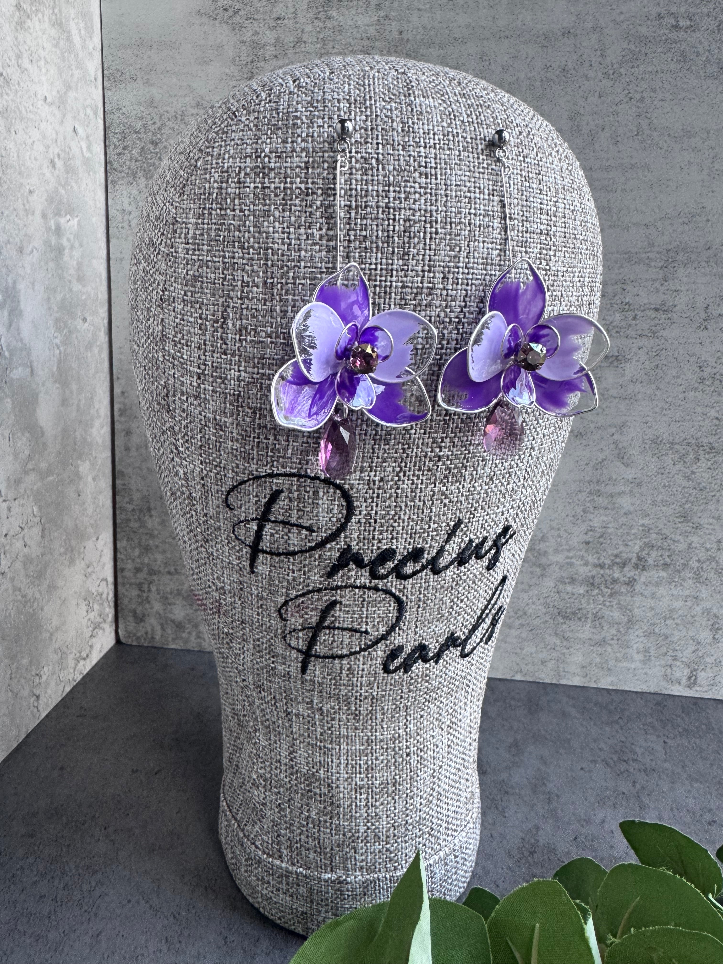 Violet Orchid Dream Earrings Violet Orchid Dream Earrings Precius pearls