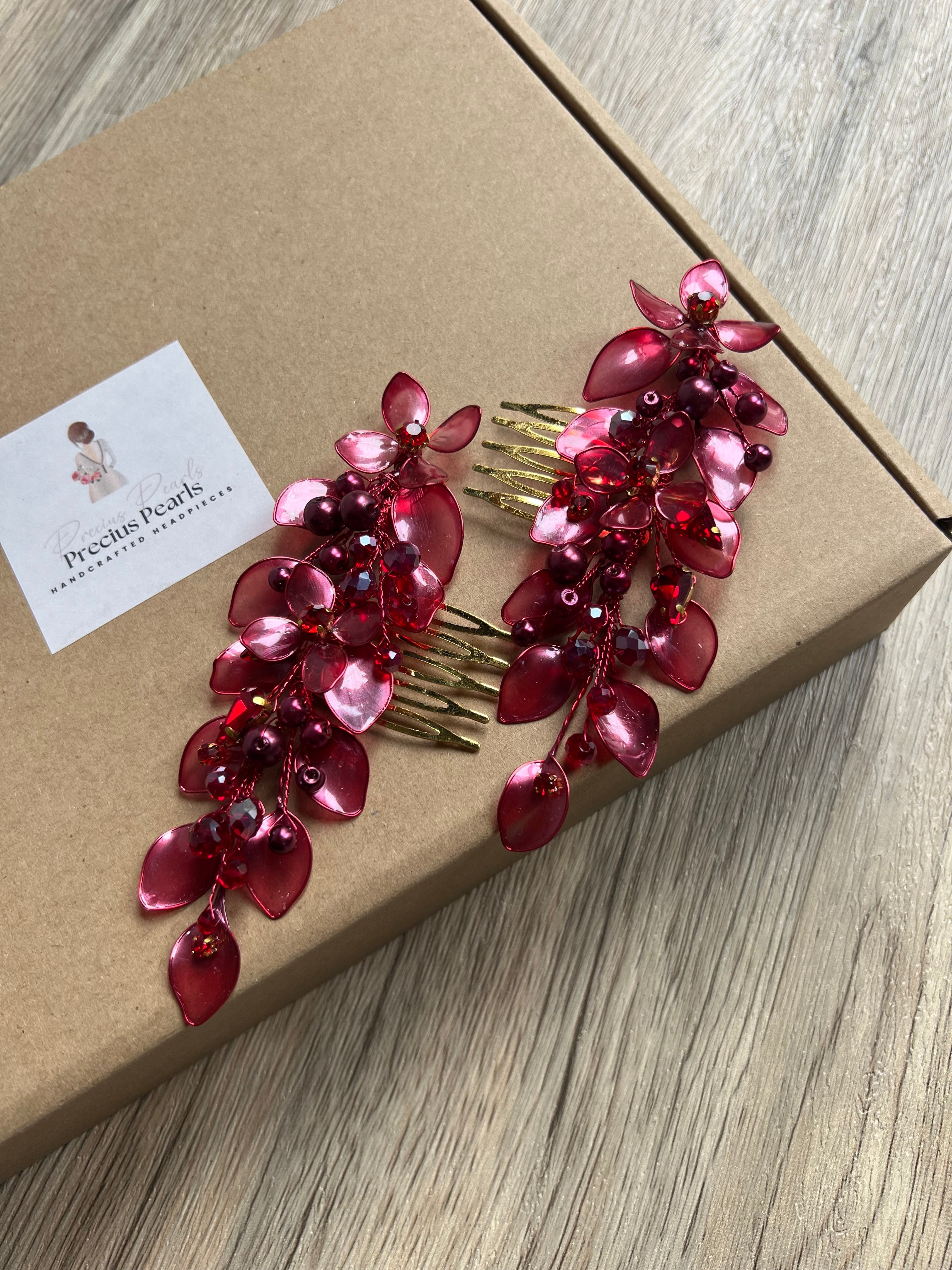 Burgundy double vine Burgundy double vine Precius pearls