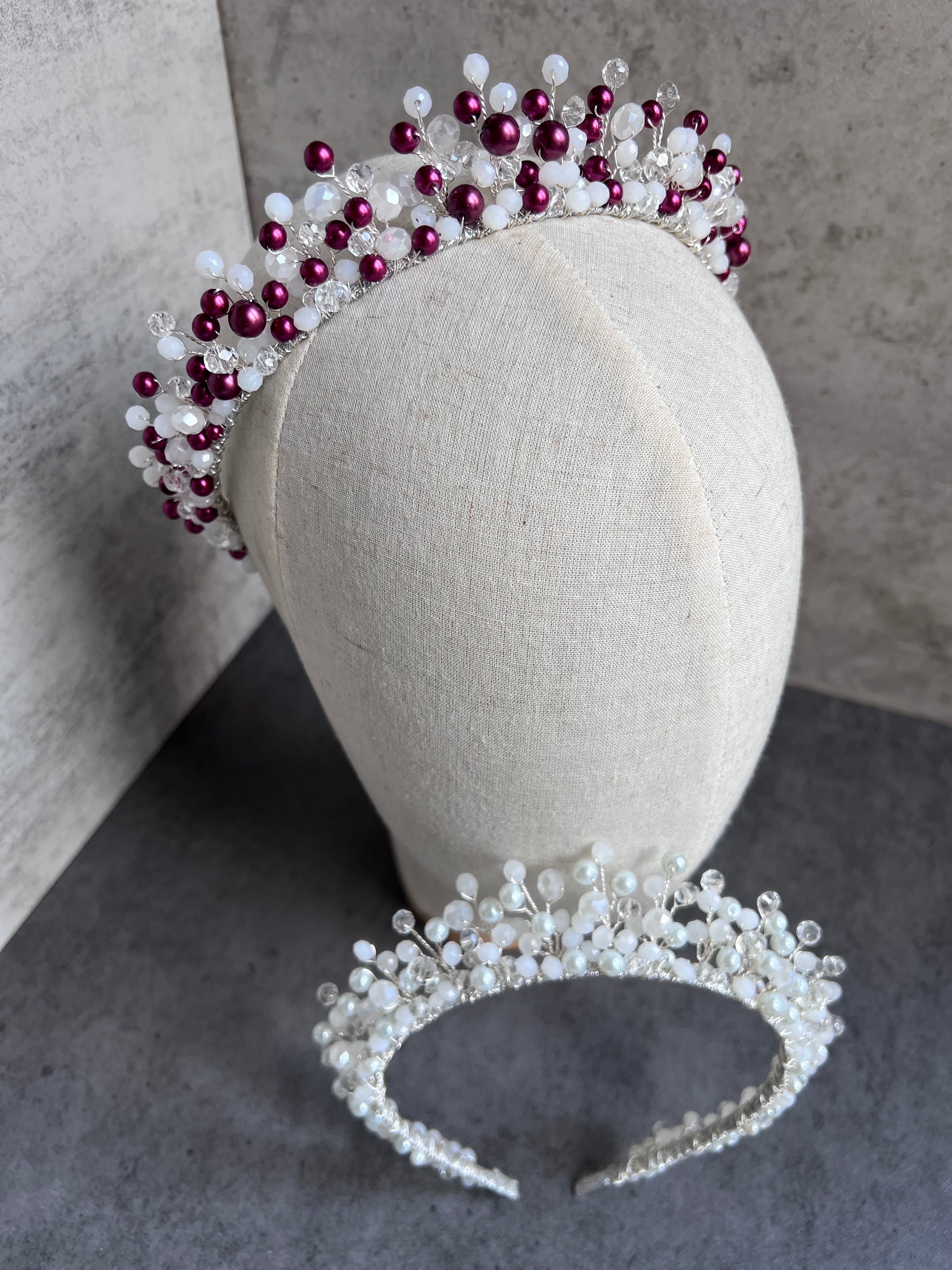 Bridal pointed tiara Bridal pointed tiara Precius pearls