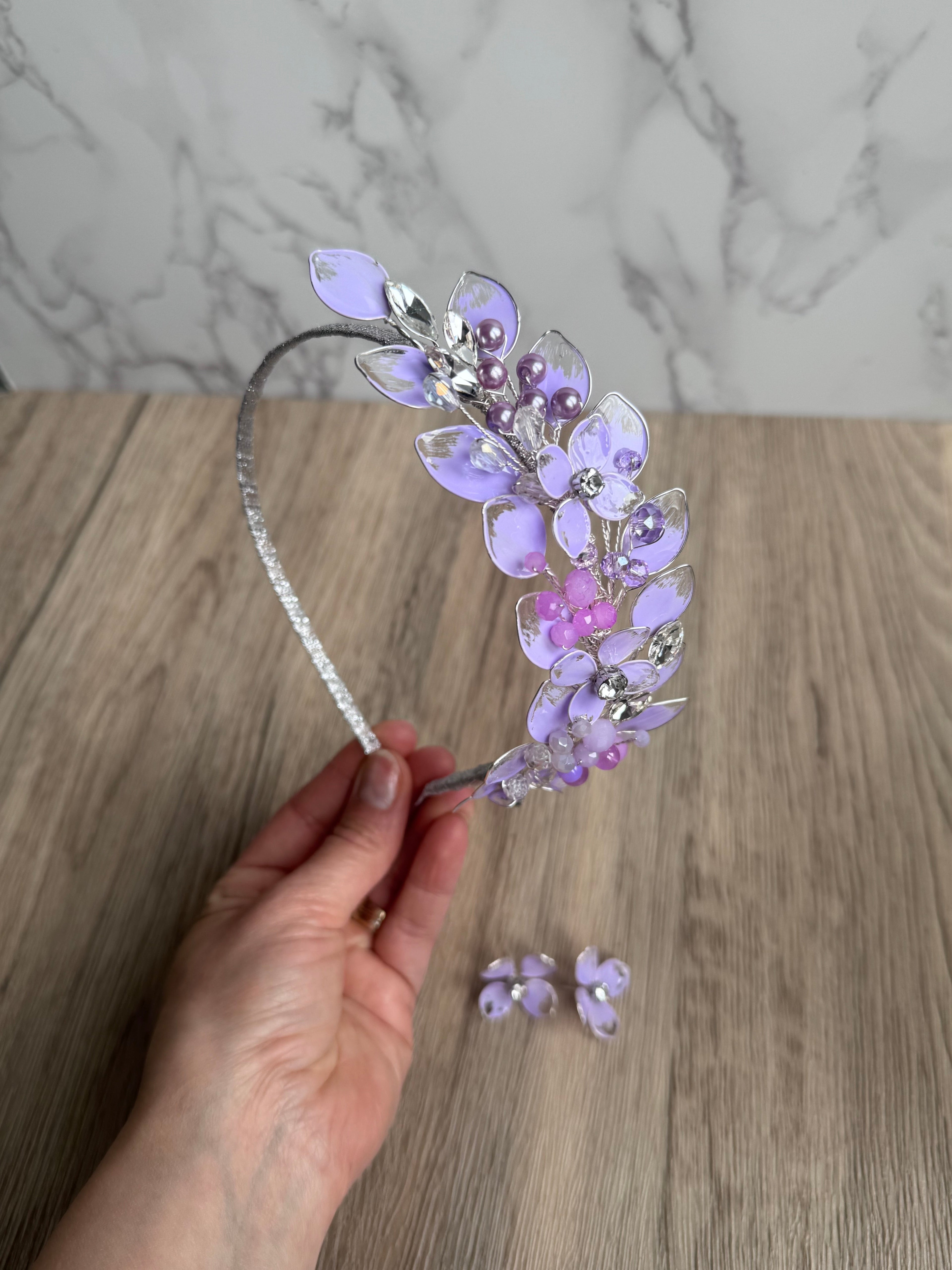 Lilac and Silver Lilac and Silver Precius pearls