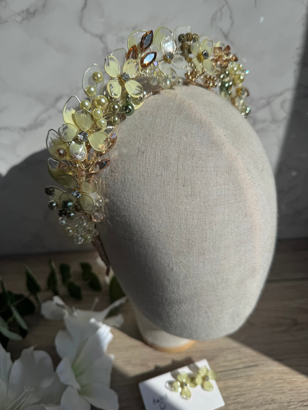 Sage, Yelow and Milky white Sage, Yelow and Milky white Precius pearls
