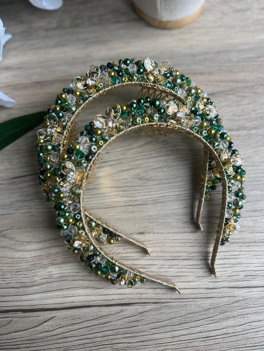Olive green Flora Olive green Flora Precius pearls