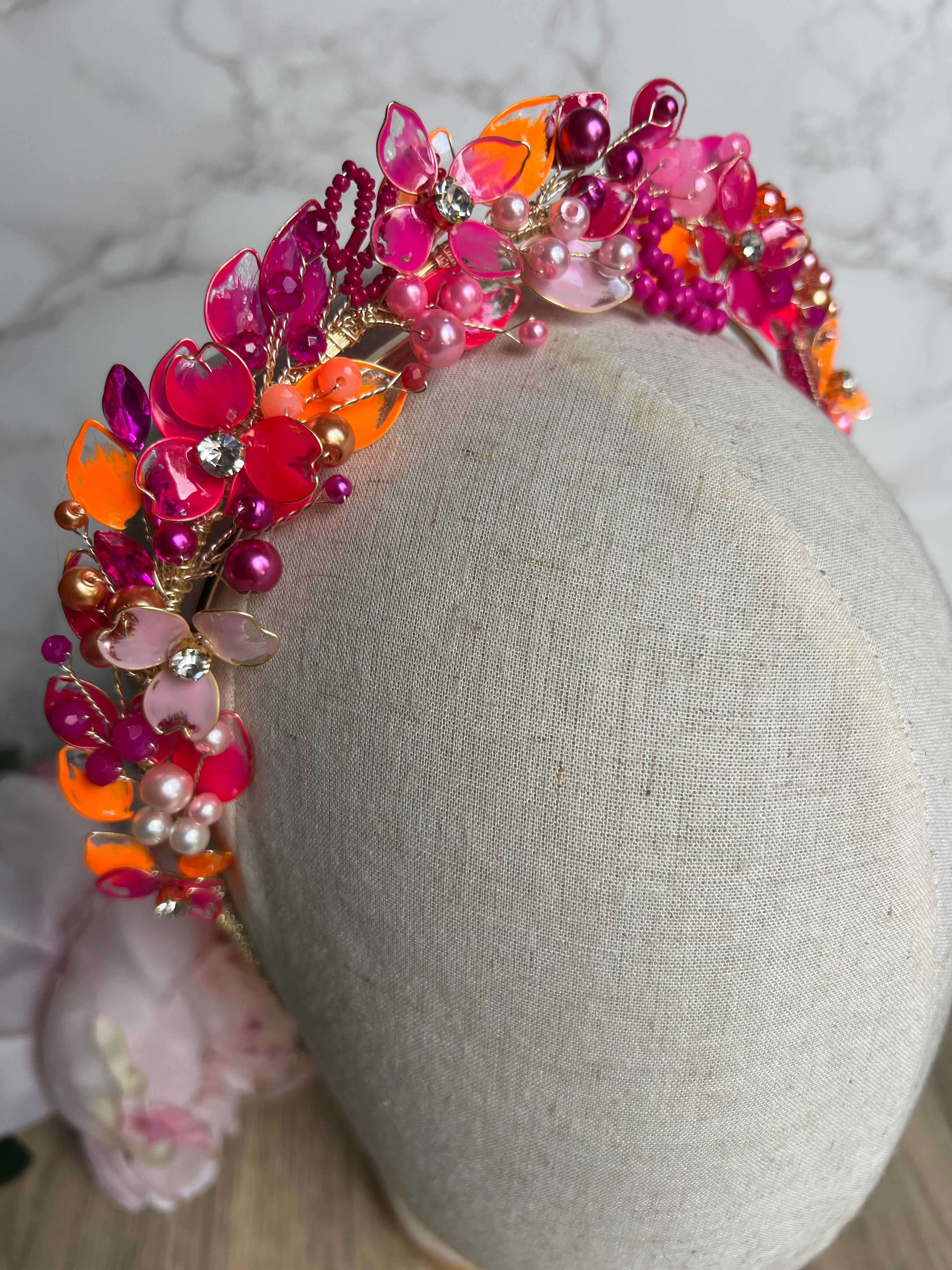 Pink and Fucshia Halo Pink and Fucshia Halo Precius pearls