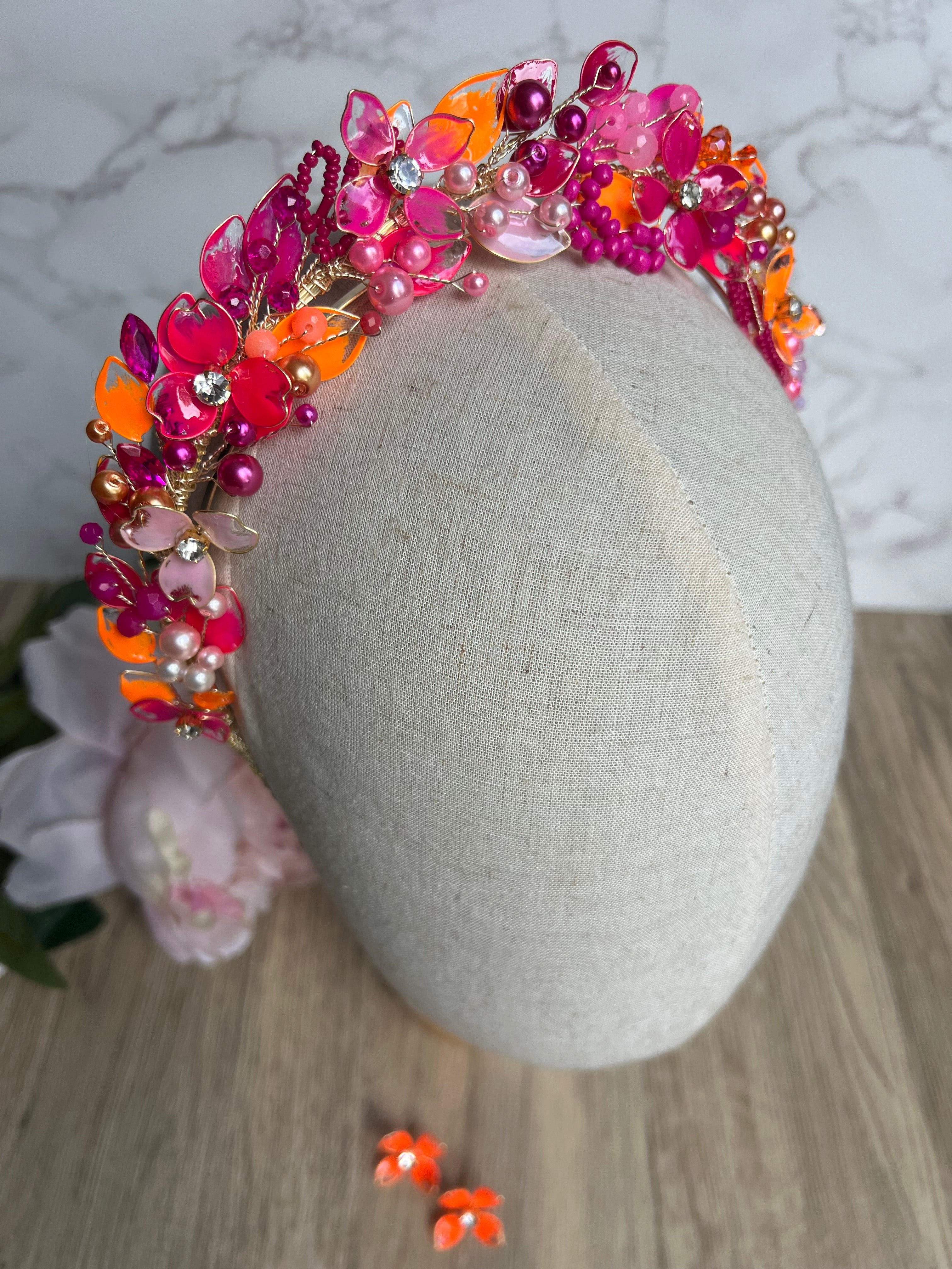Pink and Fucshia Halo Pink and Fucshia Halo Precius pearls