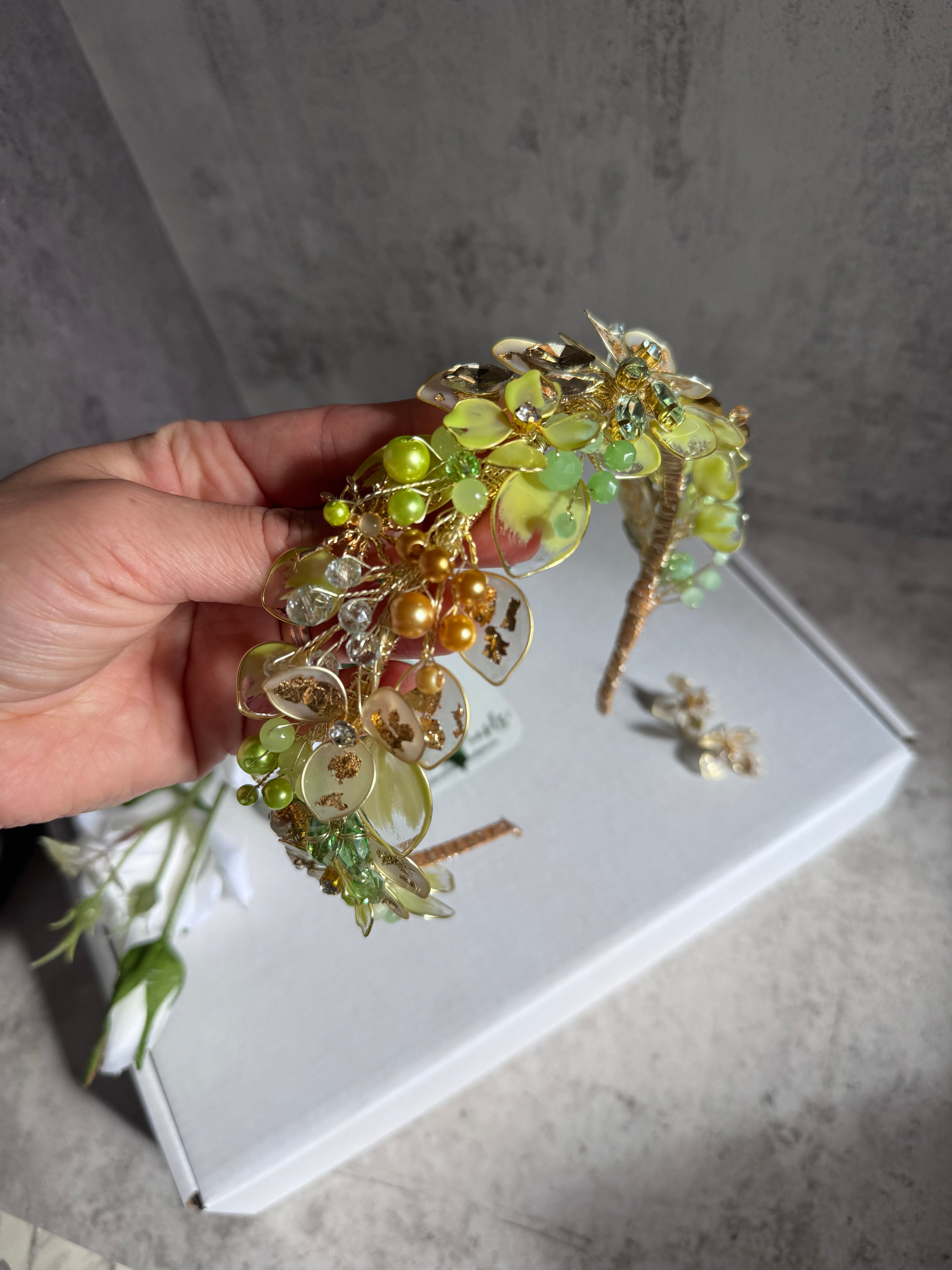 Lime and Gold Lime and Gold Precius pearls