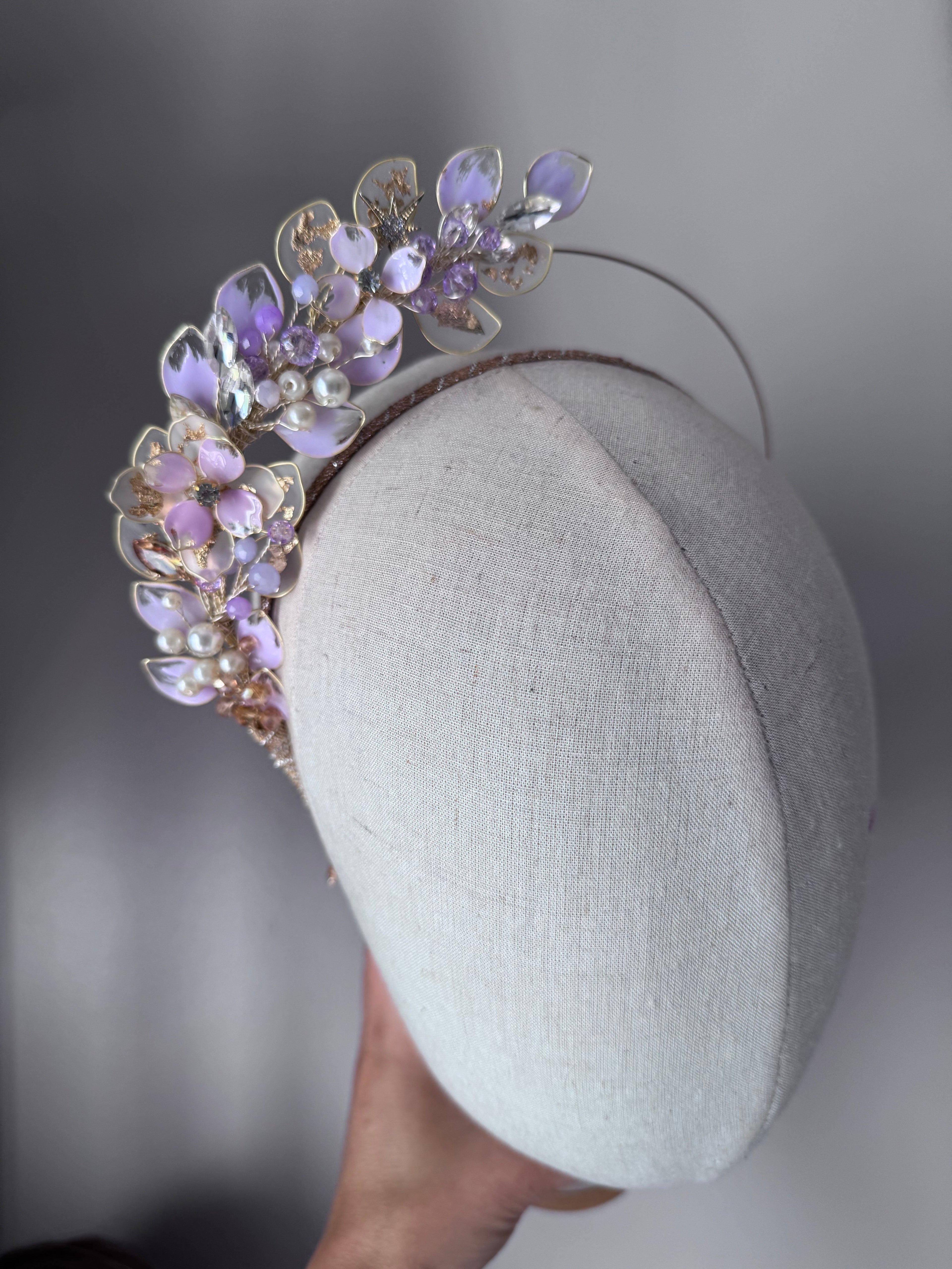 Lilac Half Halo Lilac Half Halo Precius pearls