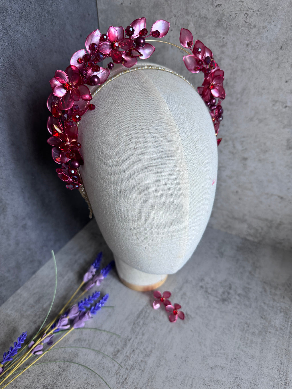 Burgundy Red Halo Burgundy Red Halo Precius pearls