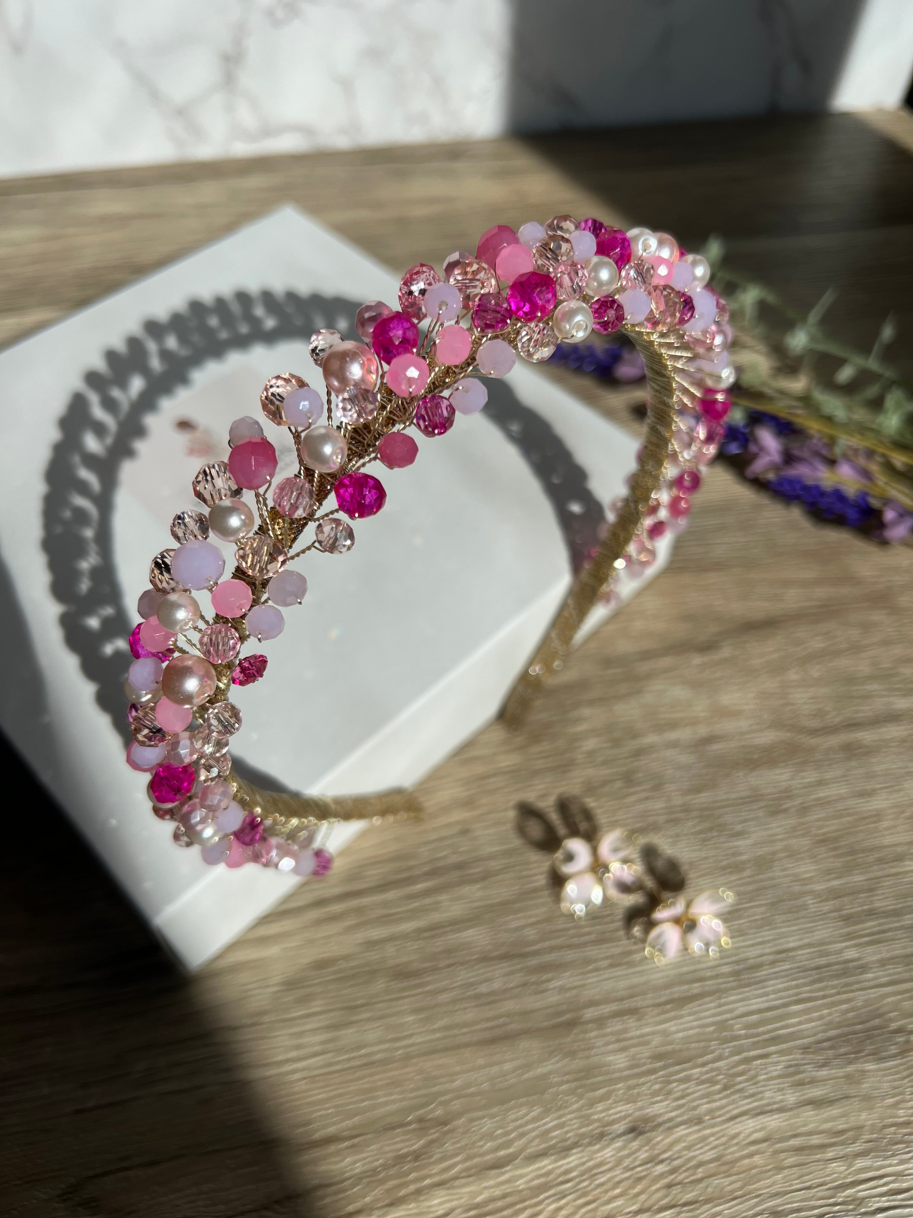 Fucshia Crystal Headband Fucshia Crystal Headband Precius pearls
