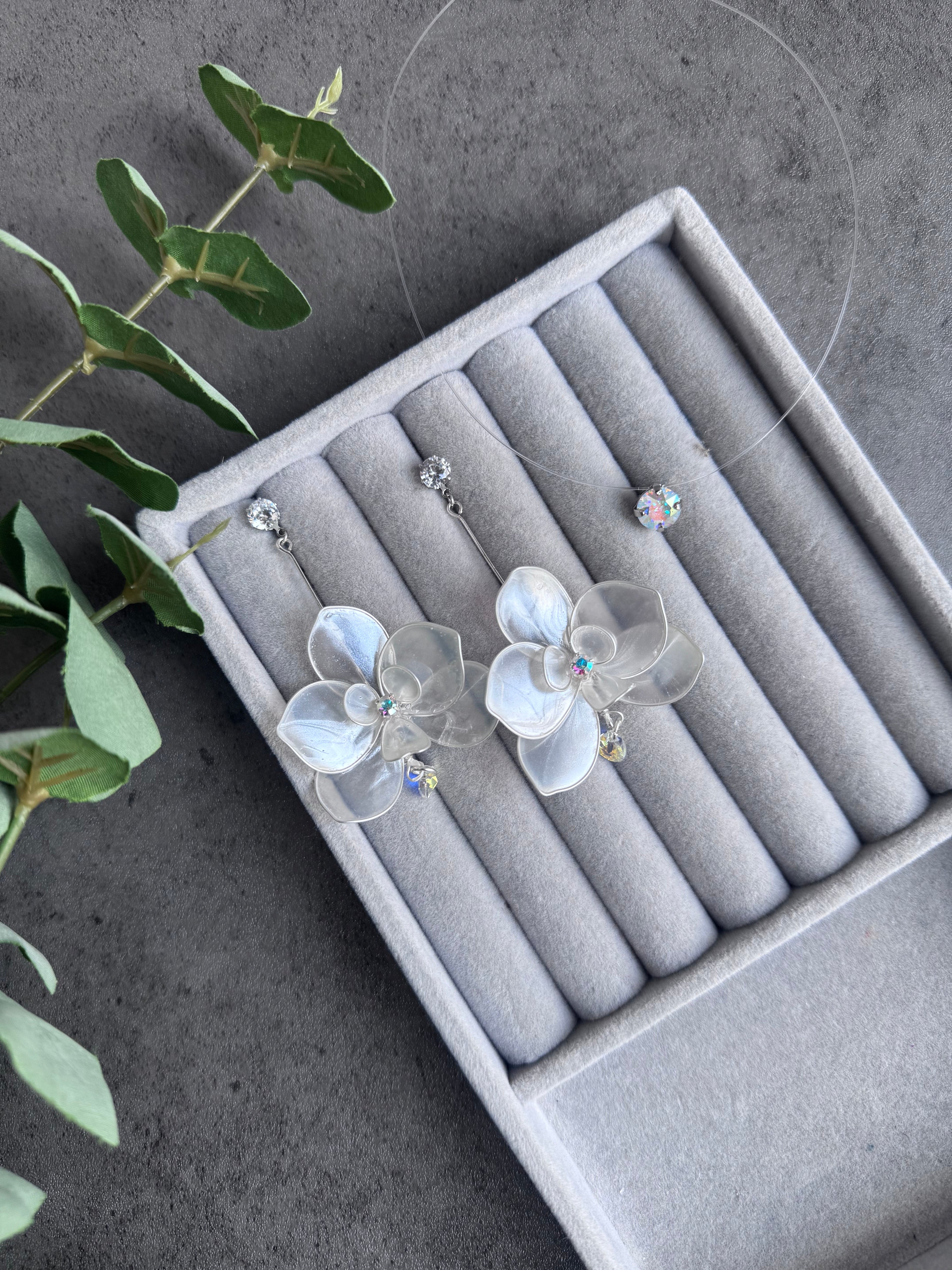 Pearl Orchid Drop Earrings Pearl Orchid Drop Earrings Precius pearls