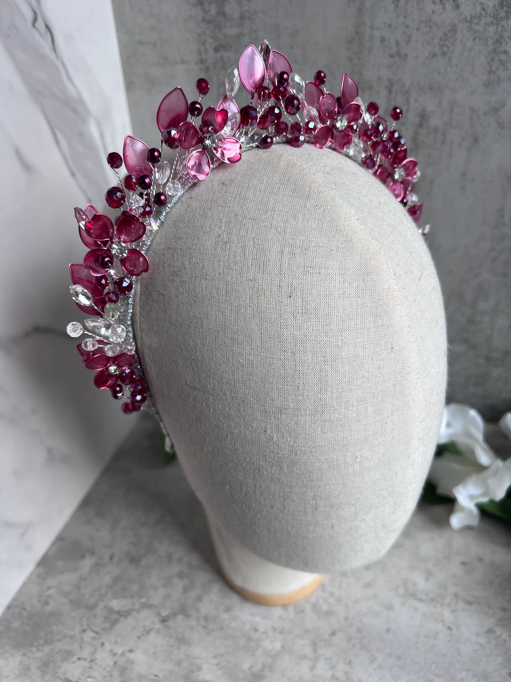 Burgundy and Crystal Burgundy and Crystal Precius pearls