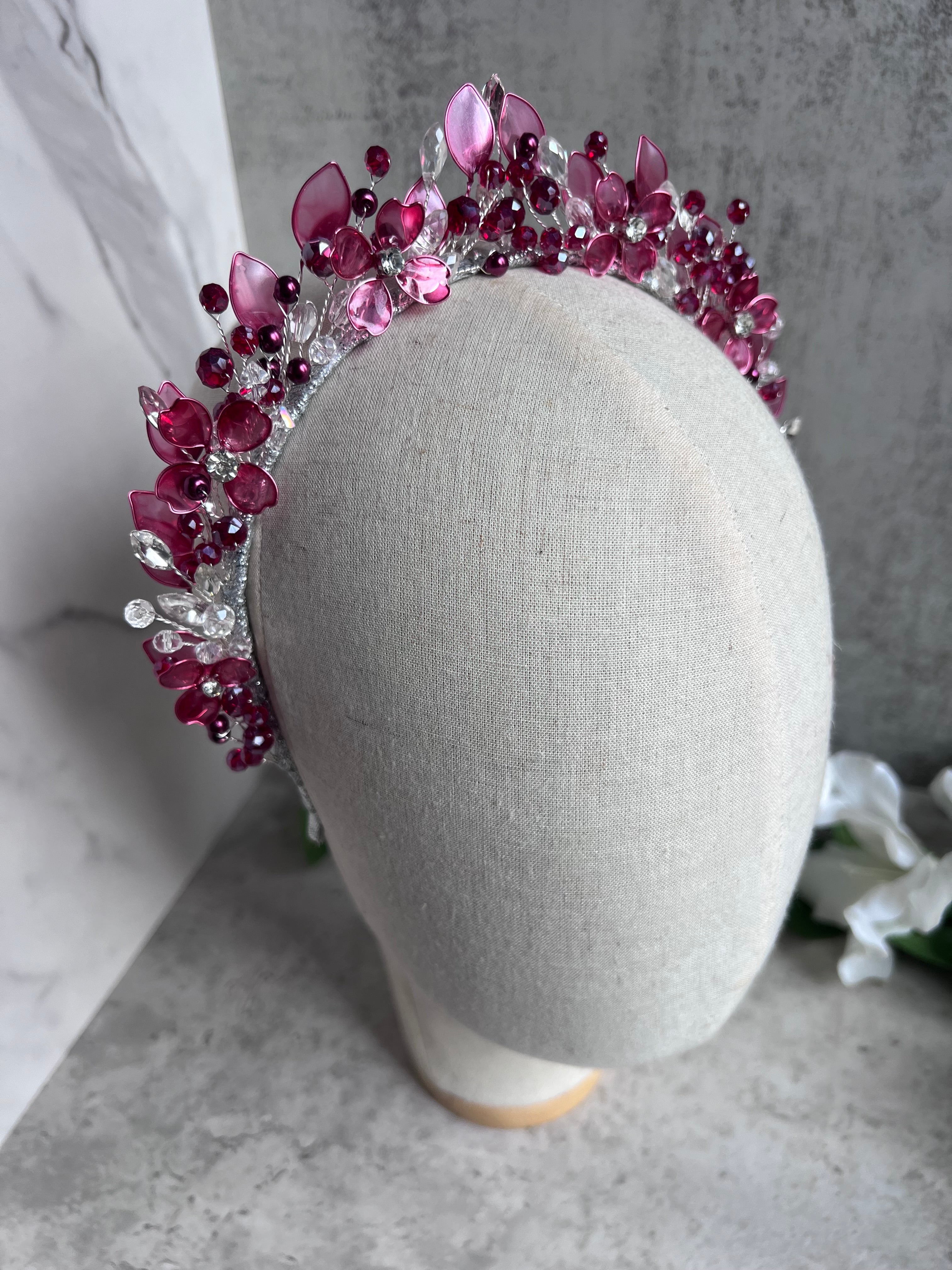 Burgundy and Crystal Burgundy and Crystal Precius pearls