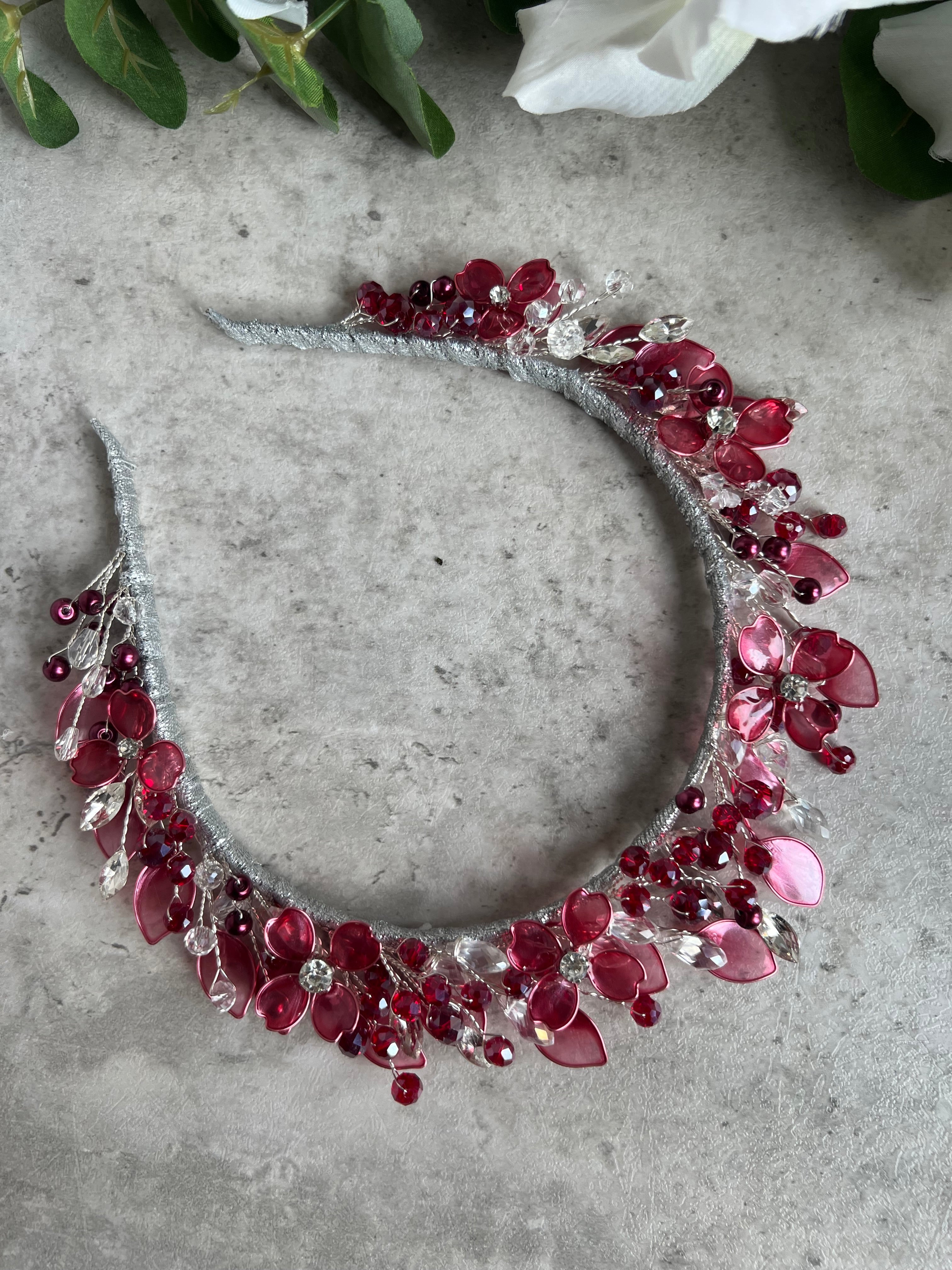 Burgundy and Crystal Burgundy and Crystal Precius pearls