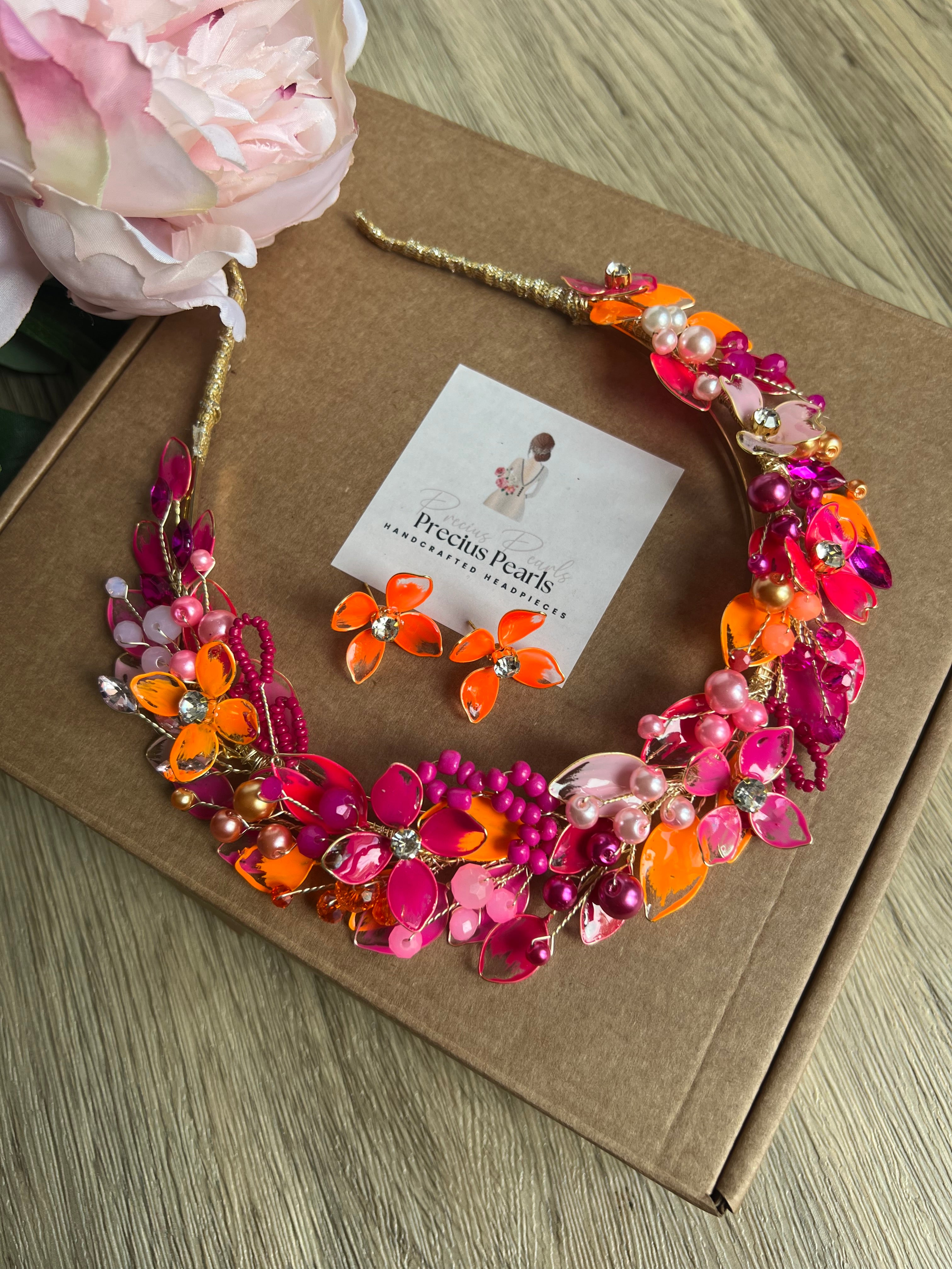 Pink and Fucshia Halo Pink and Fucshia Halo Precius pearls