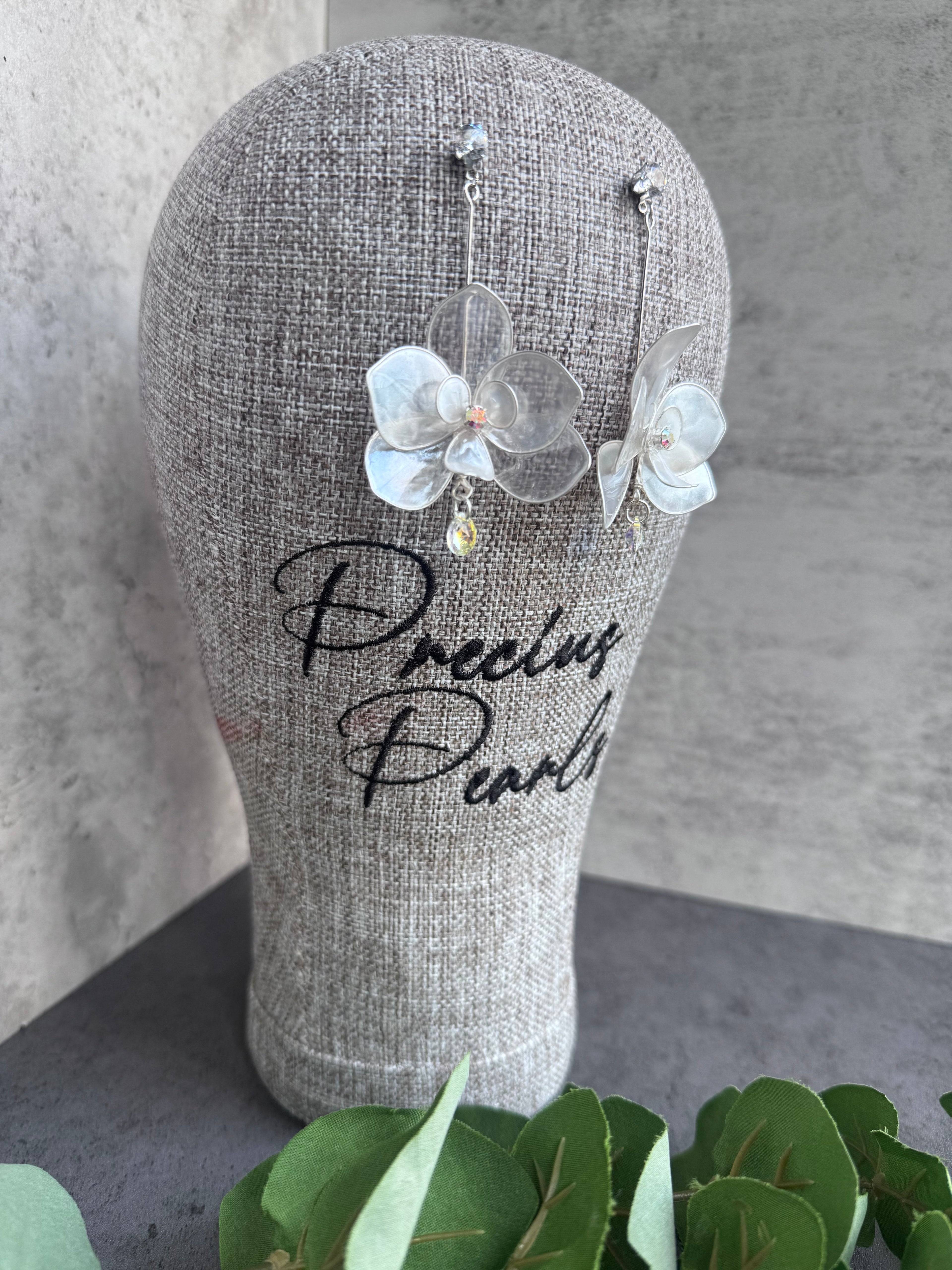 Pearl Orchid Drop Earrings Pearl Orchid Drop Earrings Precius pearls
