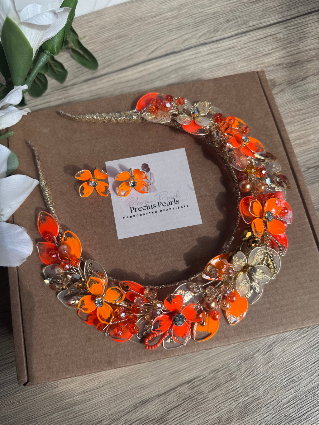 Orange and Frosted Gold Orange and Frosted Gold Precius pearls