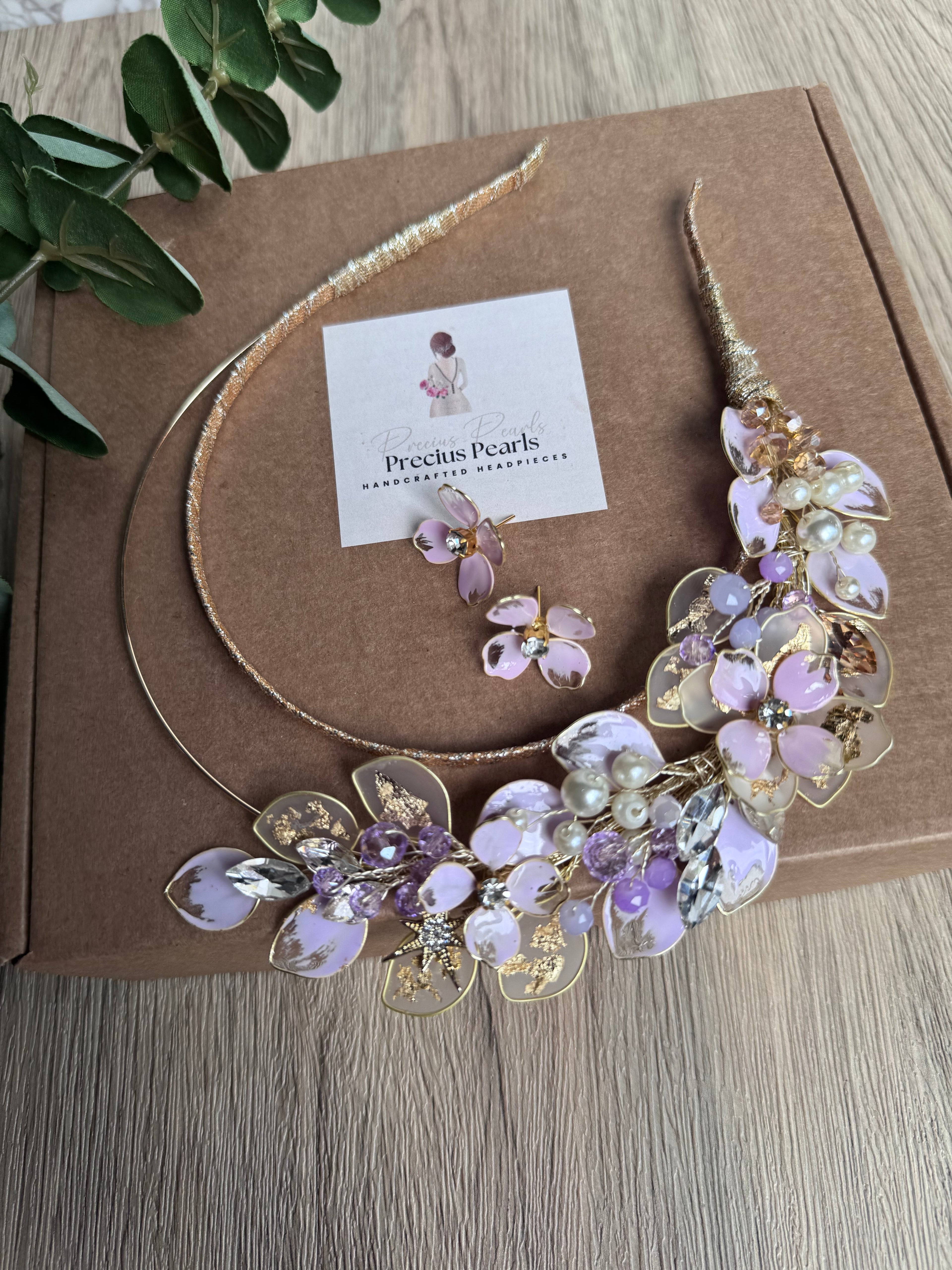 Lilac Half Halo Lilac Half Halo Precius pearls
