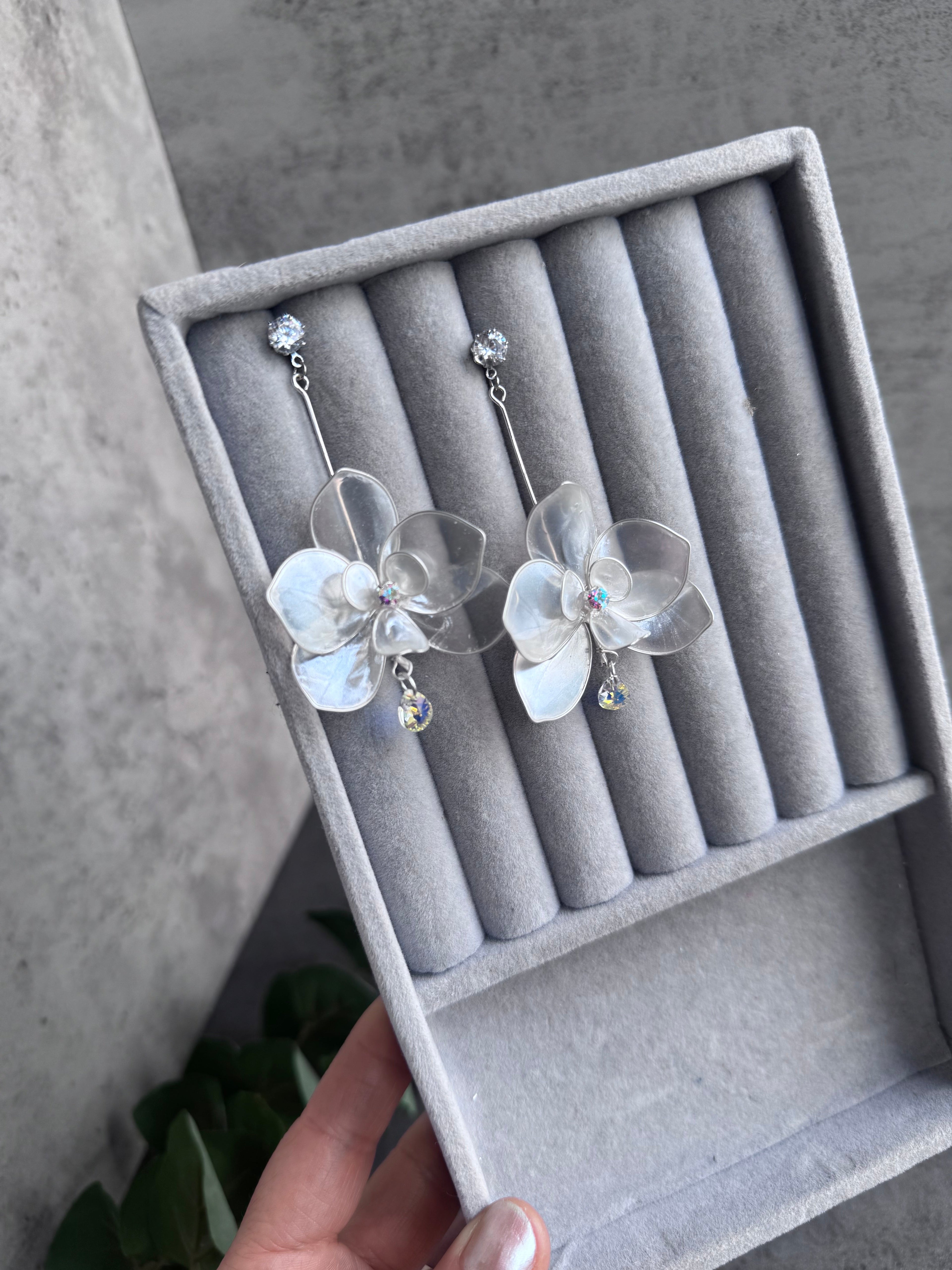 Pearl Orchid Drop Earrings Pearl Orchid Drop Earrings Precius pearls