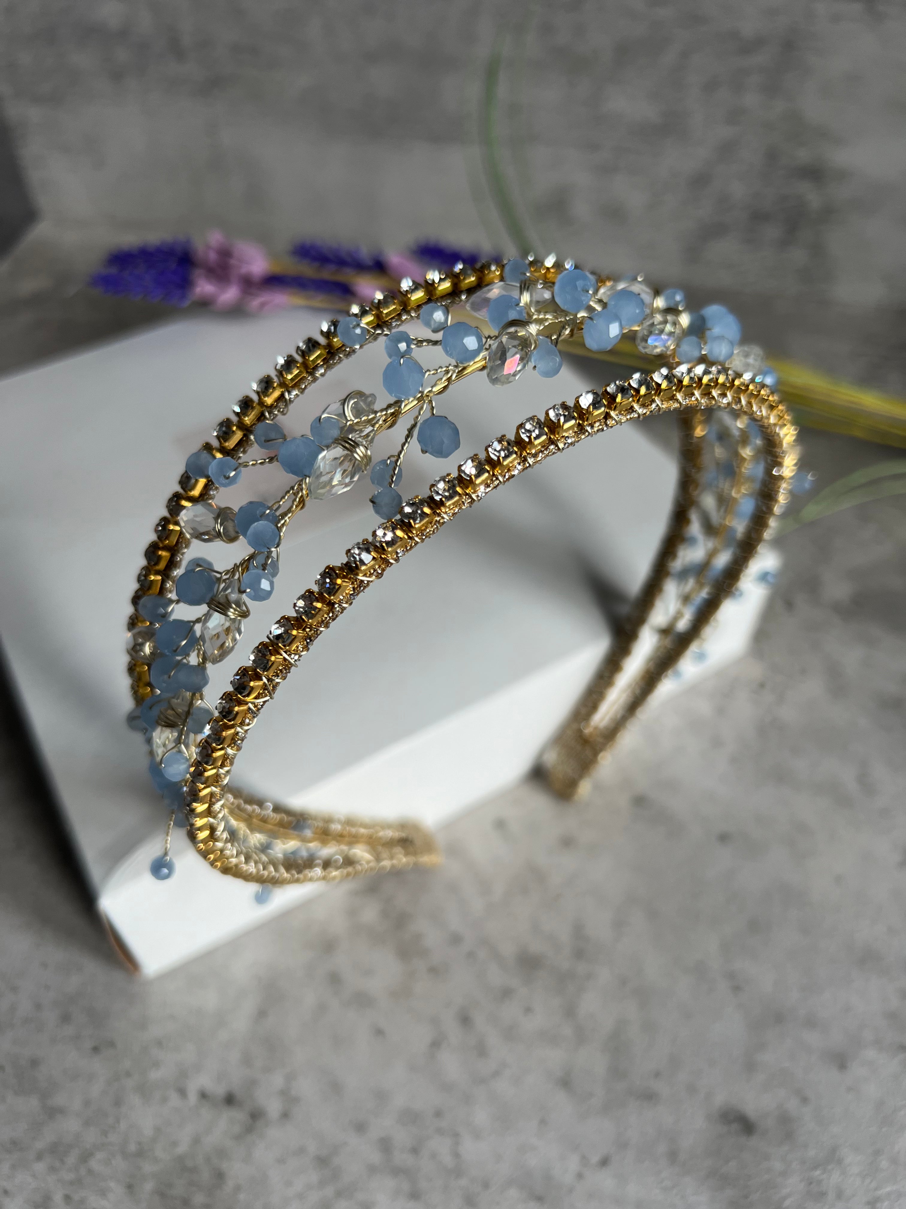 Crystal and Rhinestone white headband Crystal and Rhinestone white headband Precius pearls