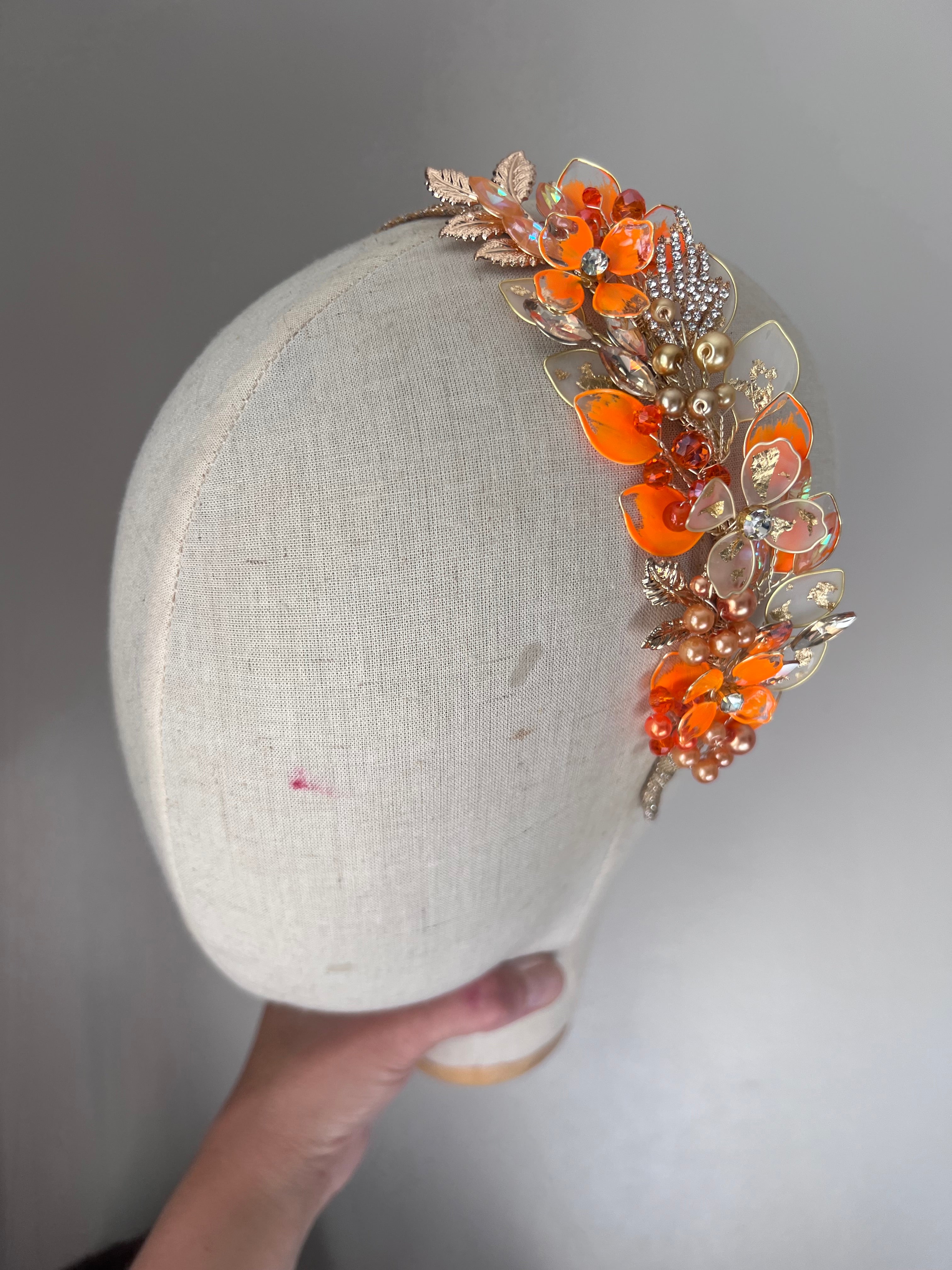 Orange and Frosted Gold Orange and Frosted Gold Precius pearls