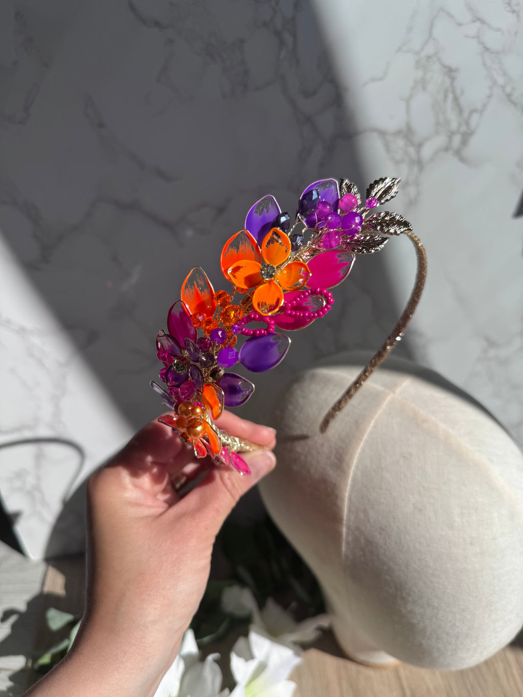 Orange, Fucshia and Purple Orange, Fucshia and Purple Precius pearls