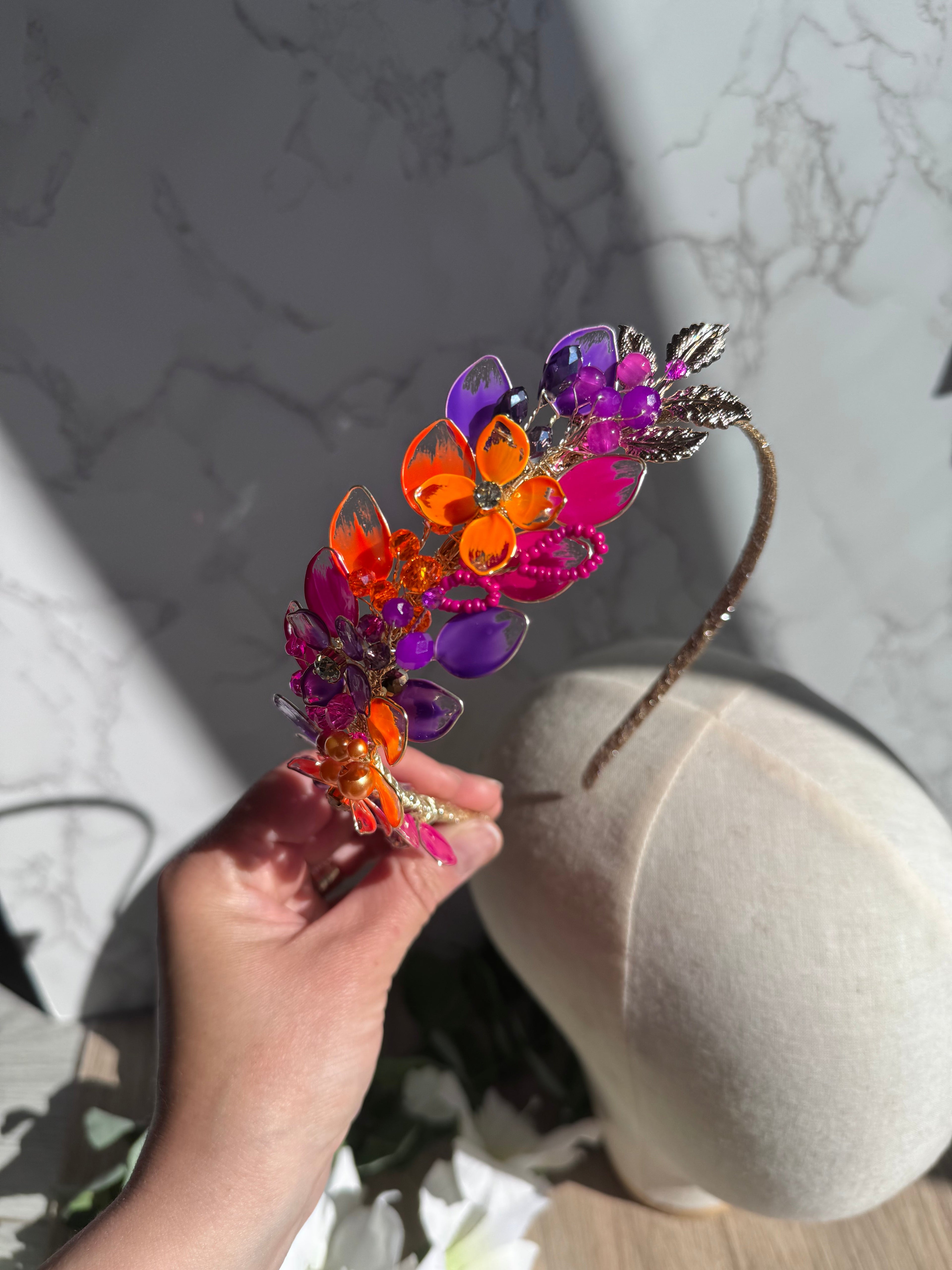 Orange, Fucshia and Purple Orange, Fucshia and Purple Precius pearls
