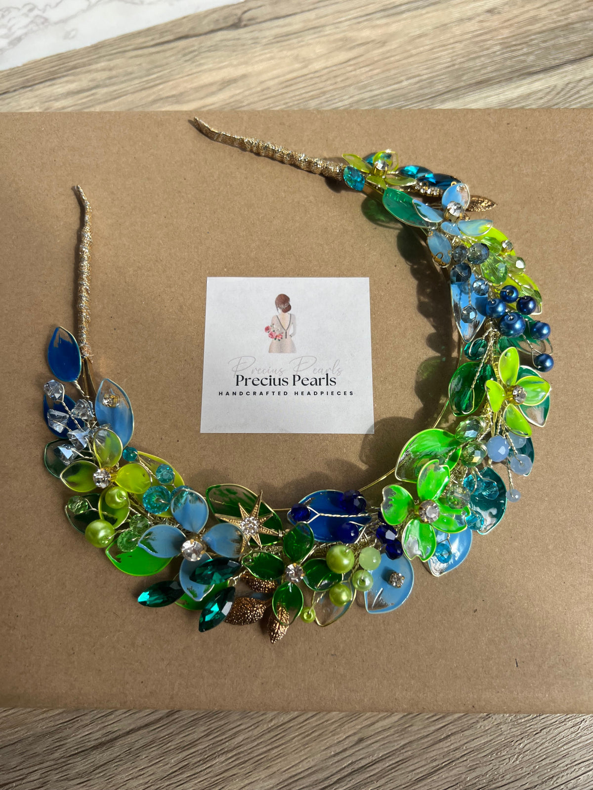 Blue and Green halo Blue and Green halo Precius pearls