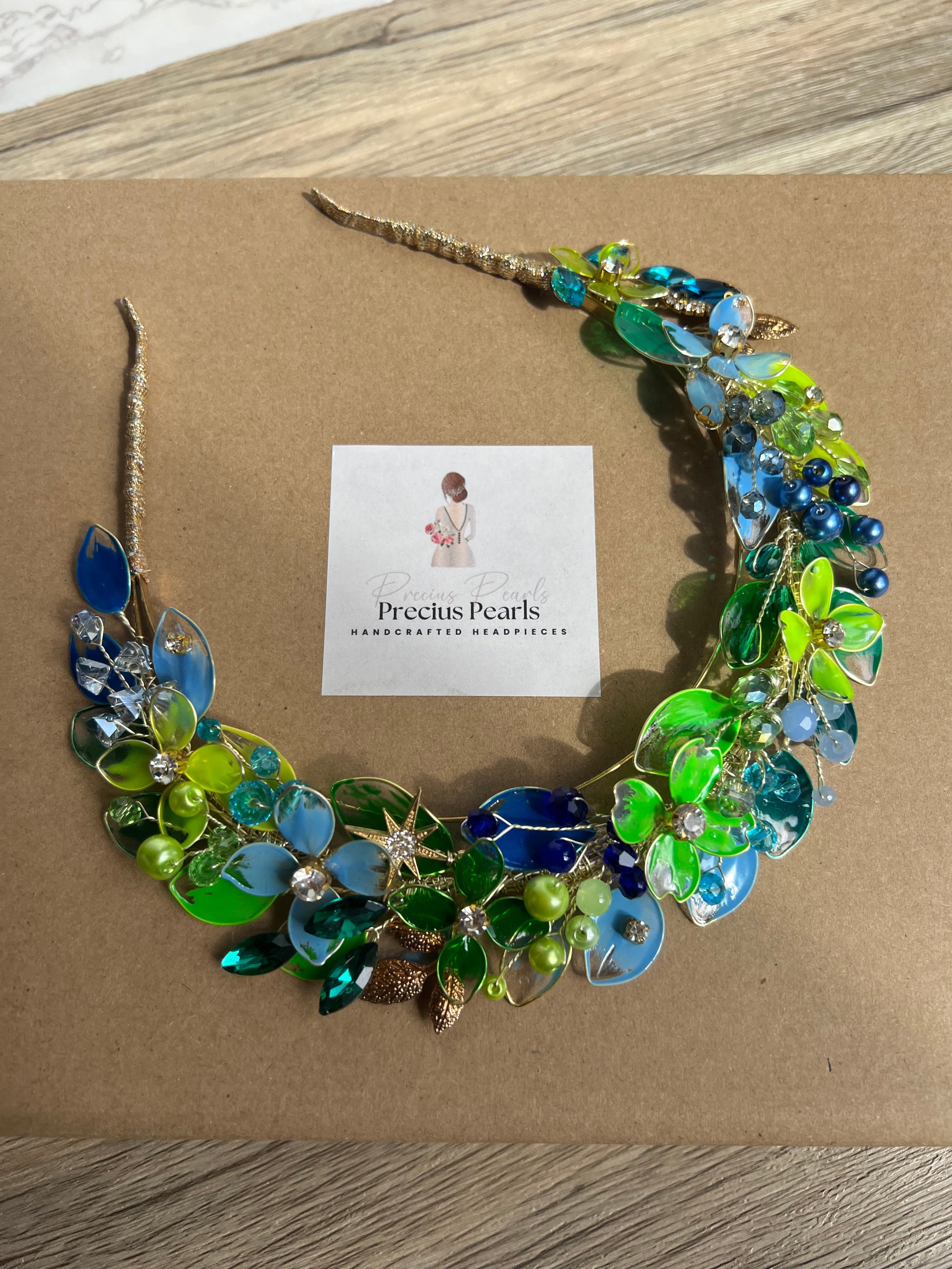 Blue and Green halo Blue and Green halo Precius pearls