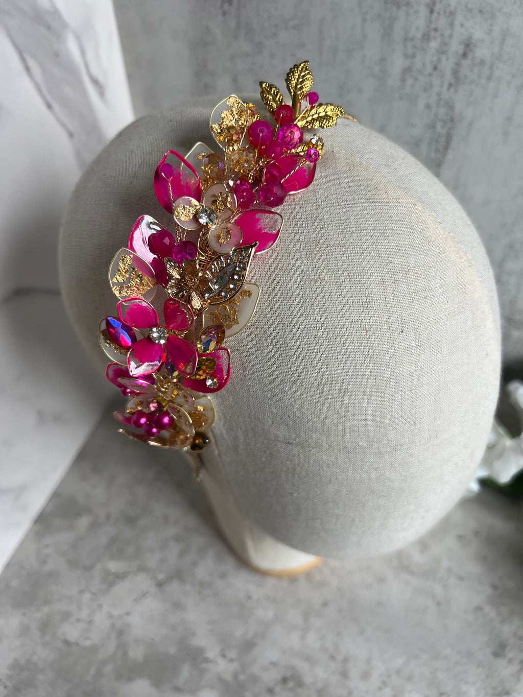 Fucshia and Gold Fucshia and Gold Precius pearls
