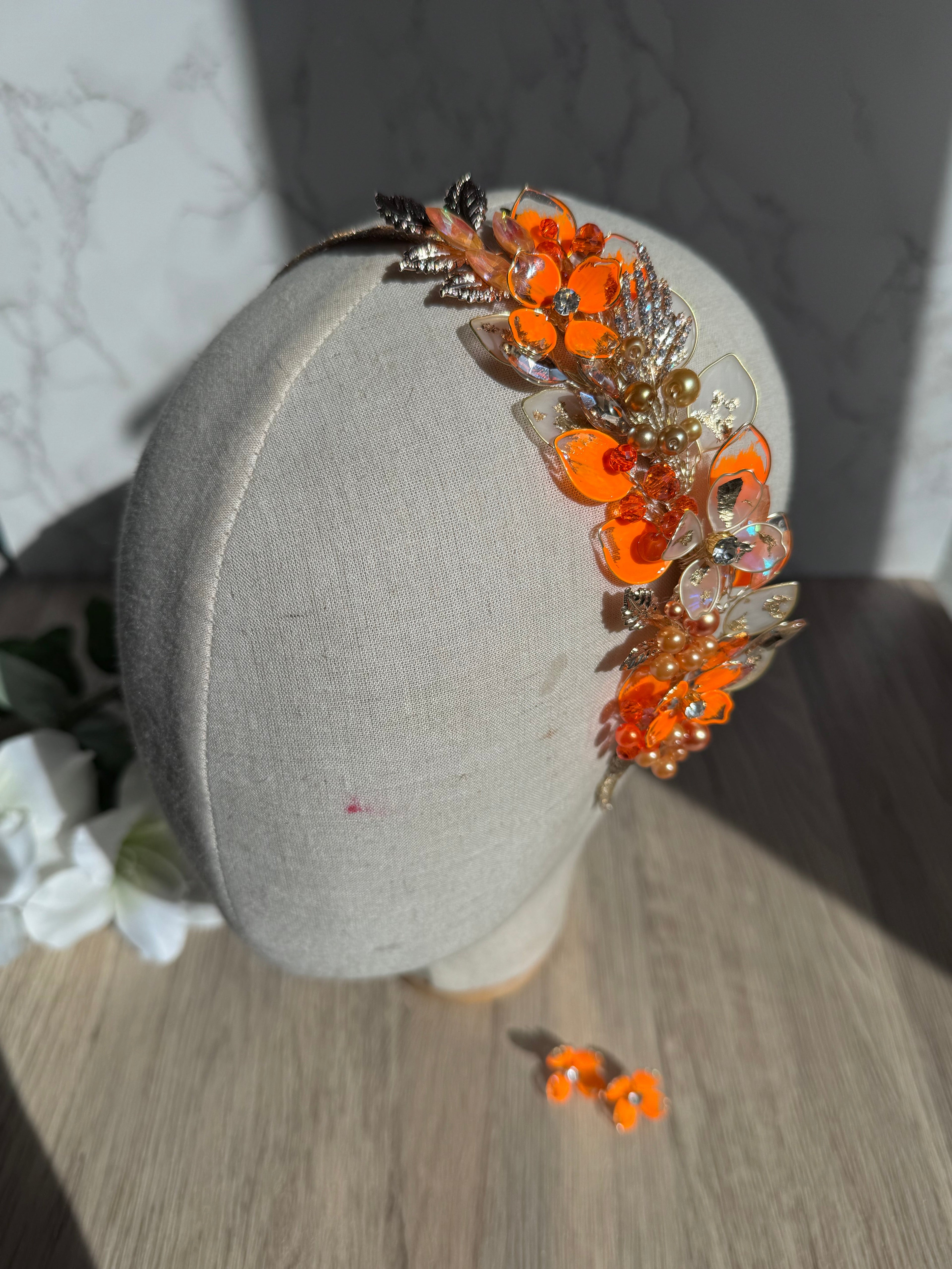 Orange and Frosted Gold Orange and Frosted Gold Precius pearls