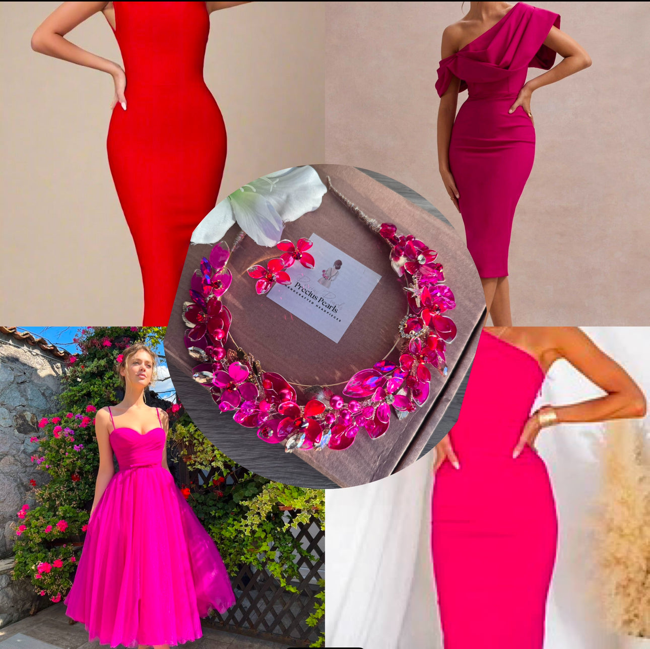 Red and Fucshia Red and Fucshia Precius pearls