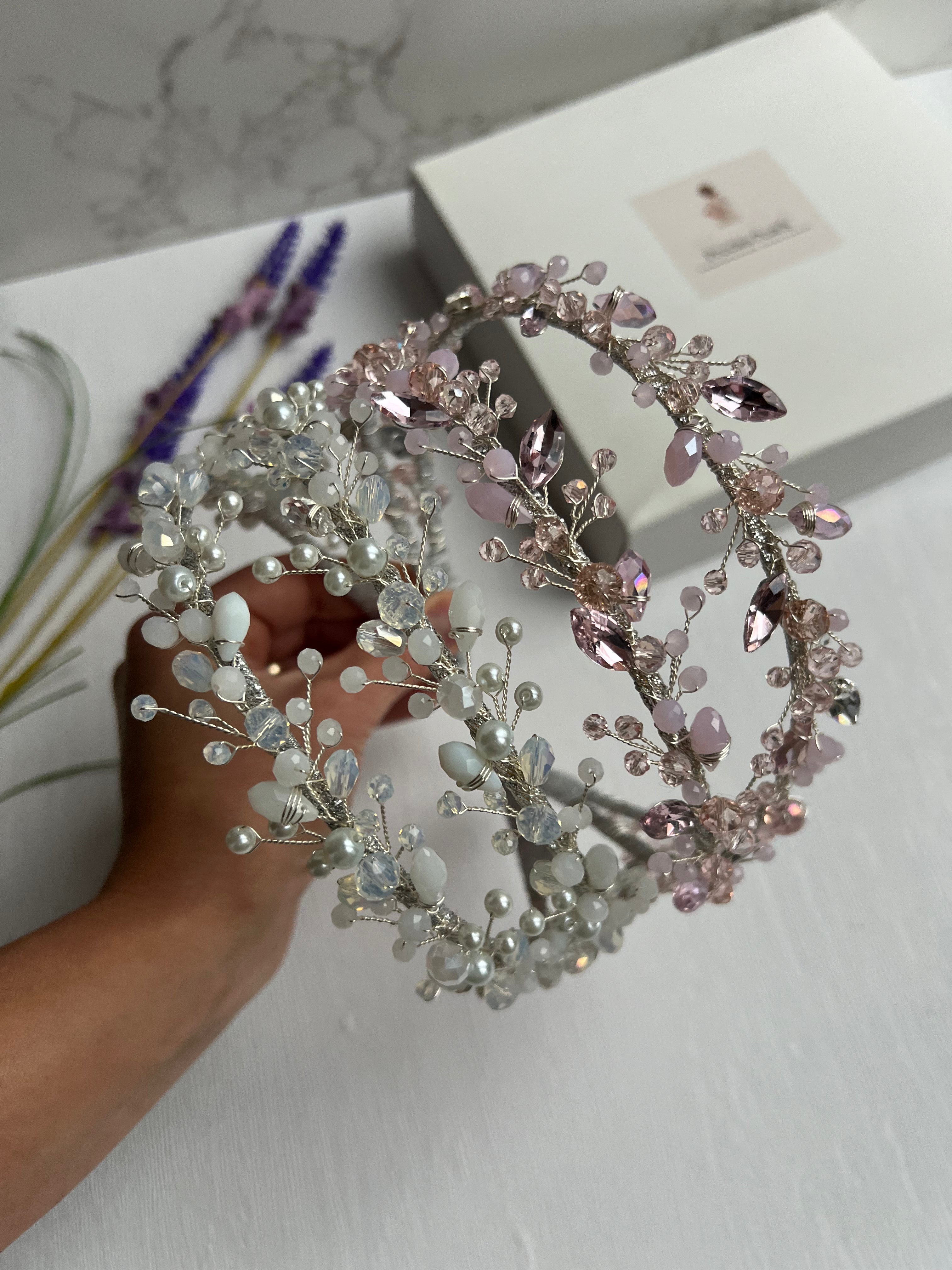 Bella Double bridal crown Bella Double bridal crown Precius pearls
