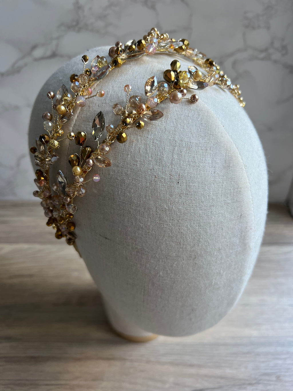 Bella Double bridal crown Bella Double bridal crown Precius pearls