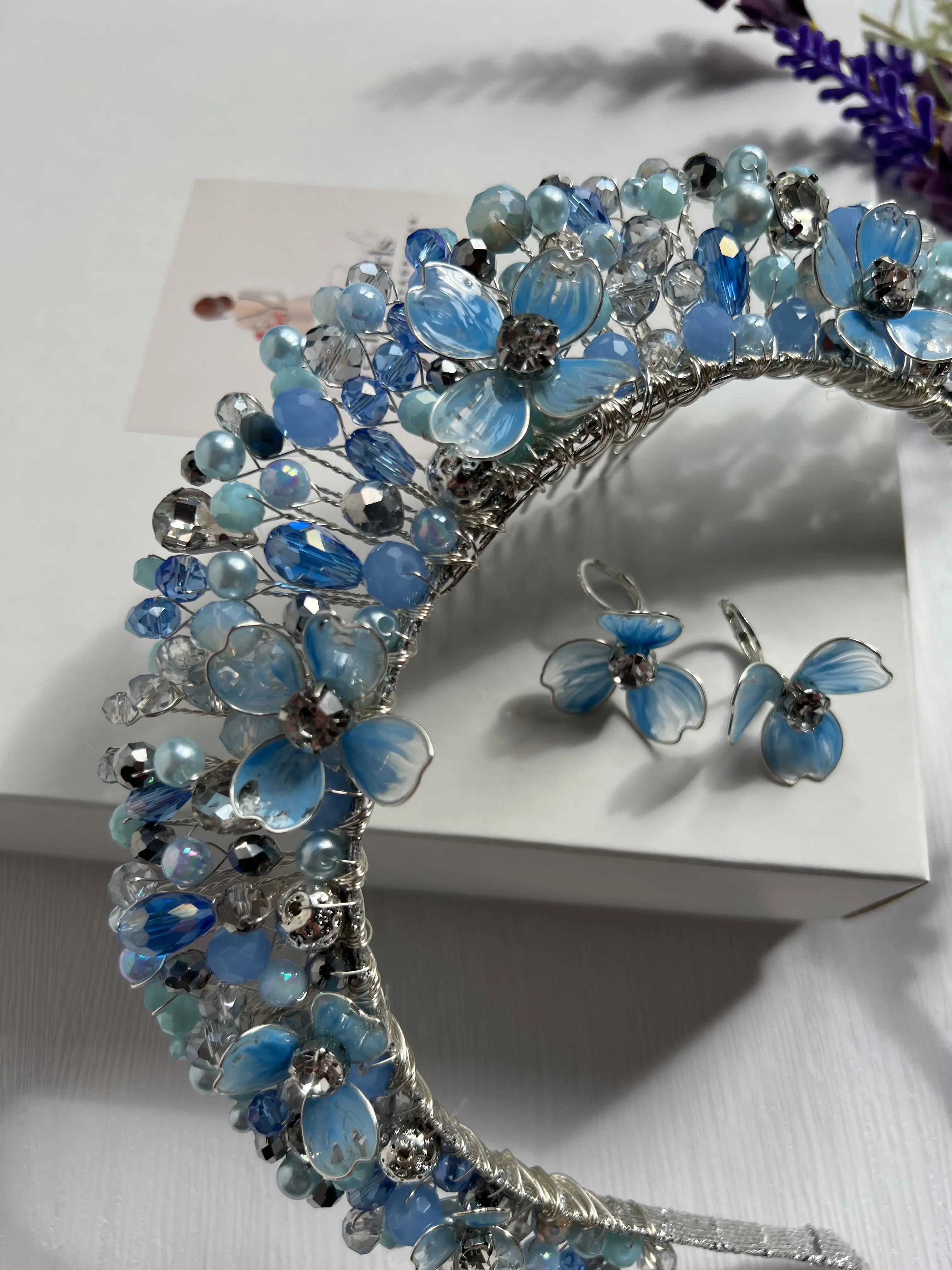 Blue Flora flower crown