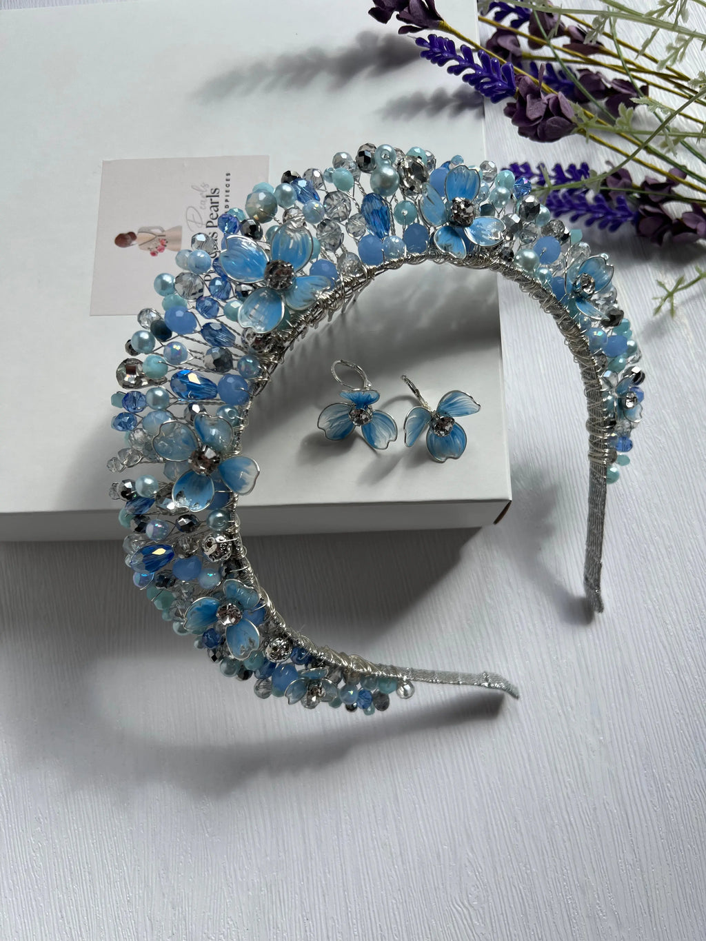 Blue Flora flower crown
