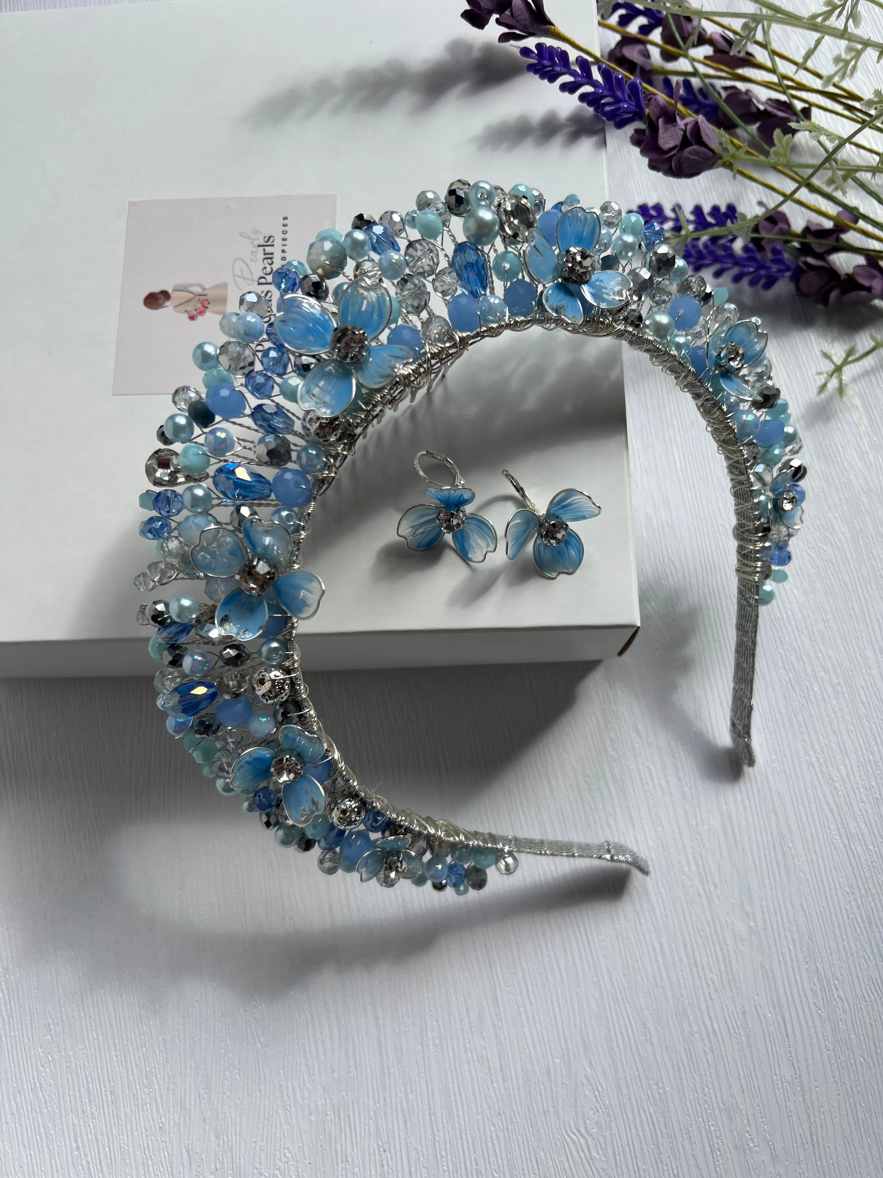 Blue Flora flower crown