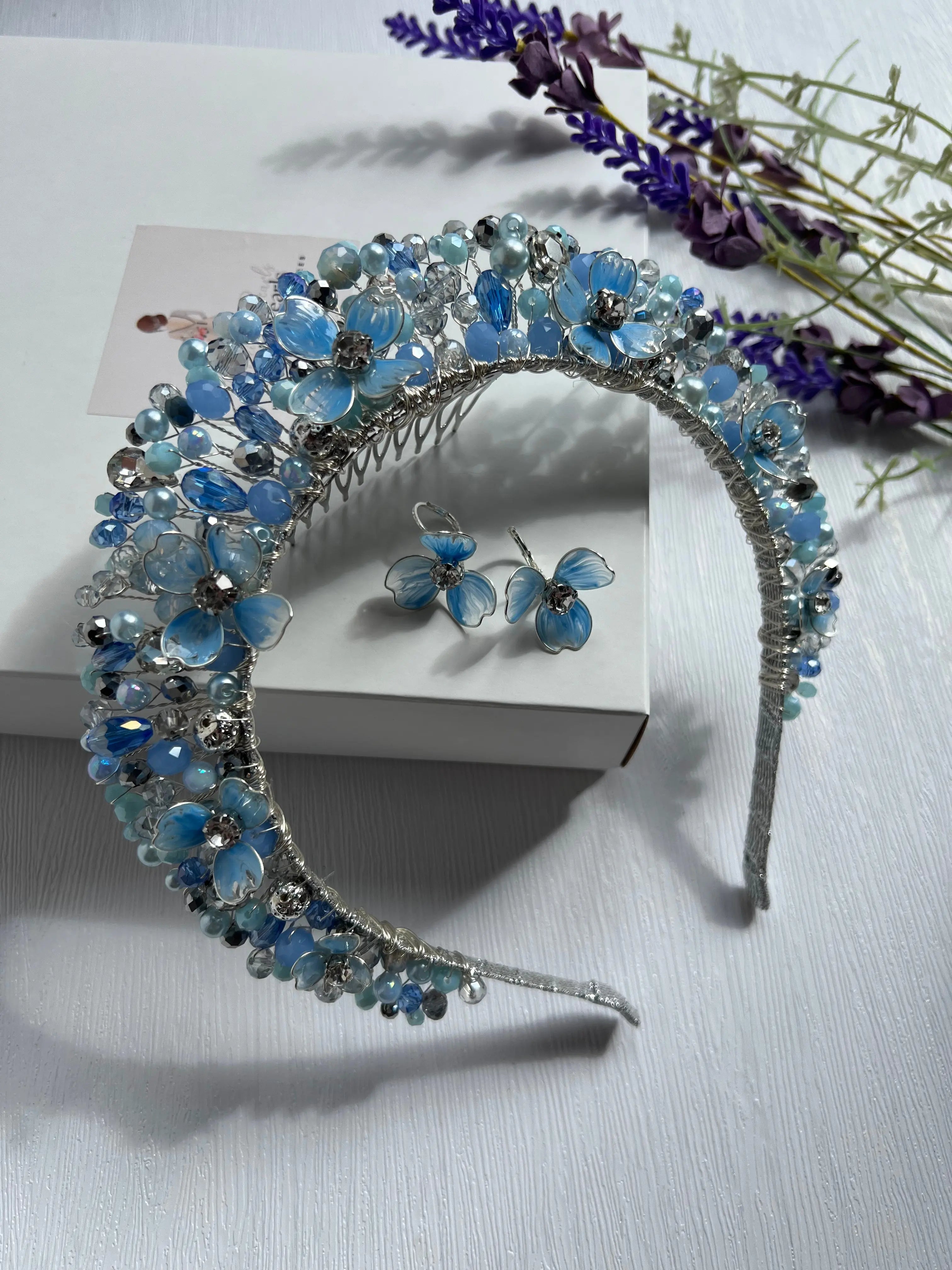 Blue Flora flower crown