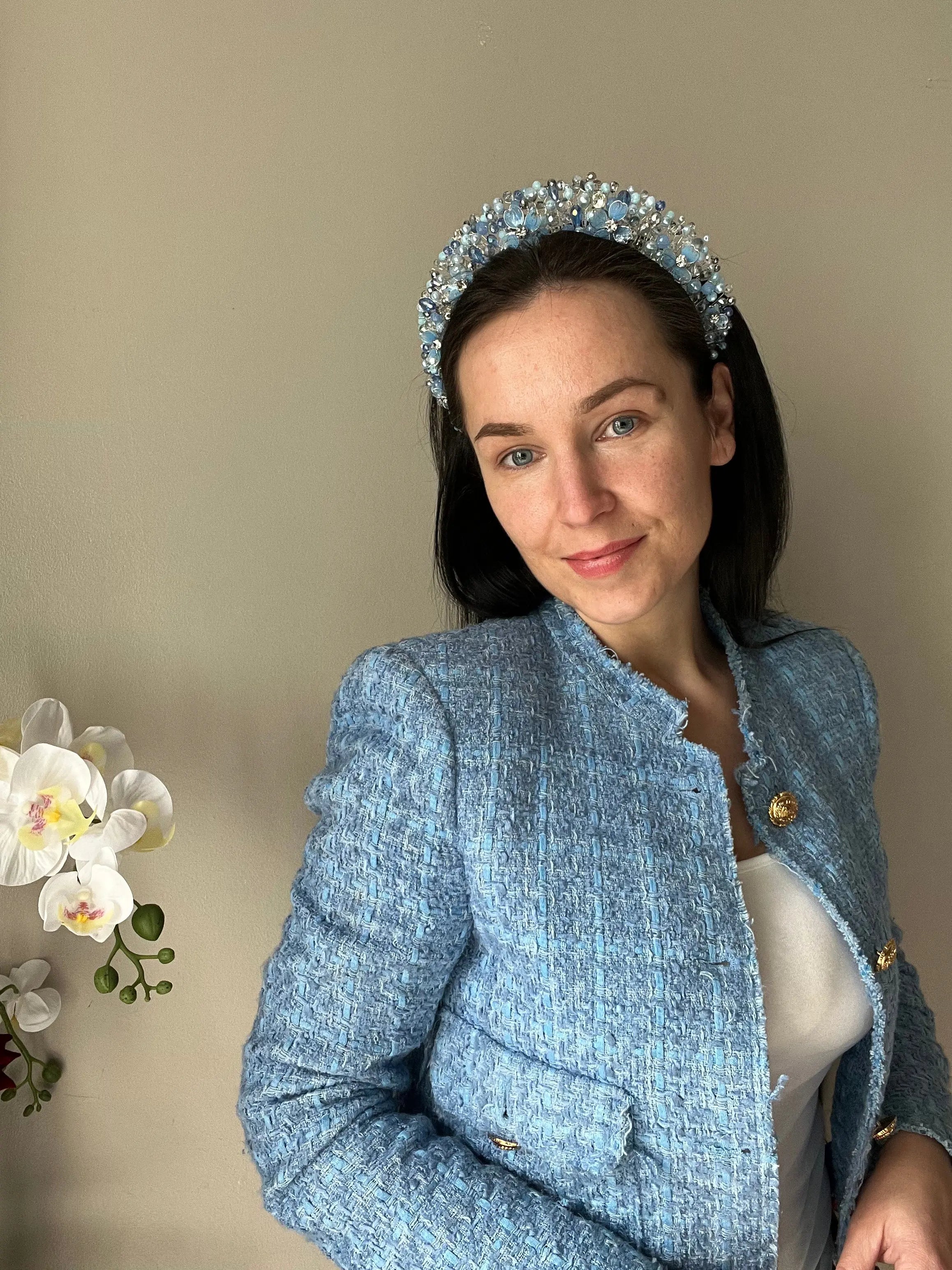 Blue Flora flower crown