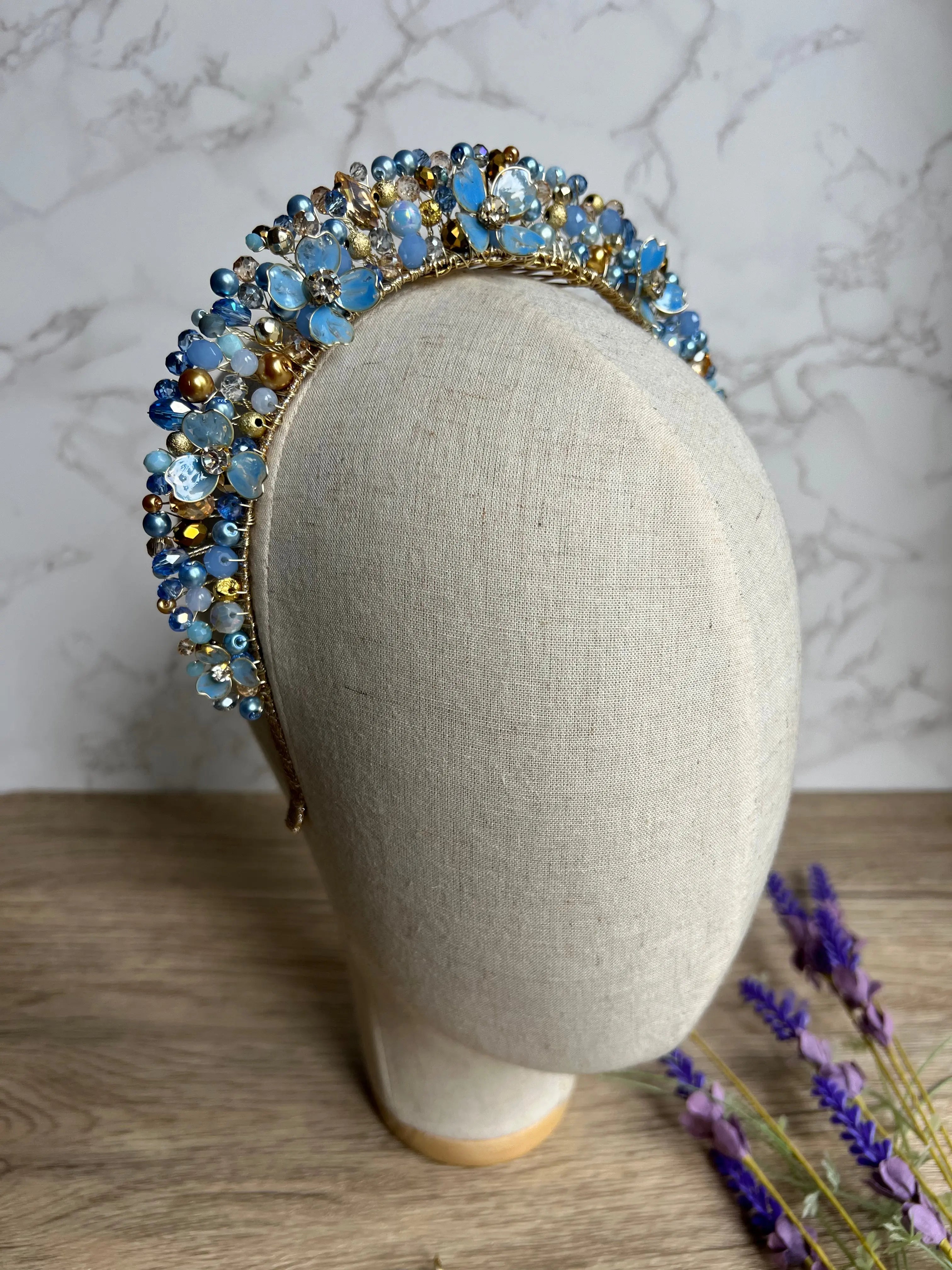 Blue Flora flower crown