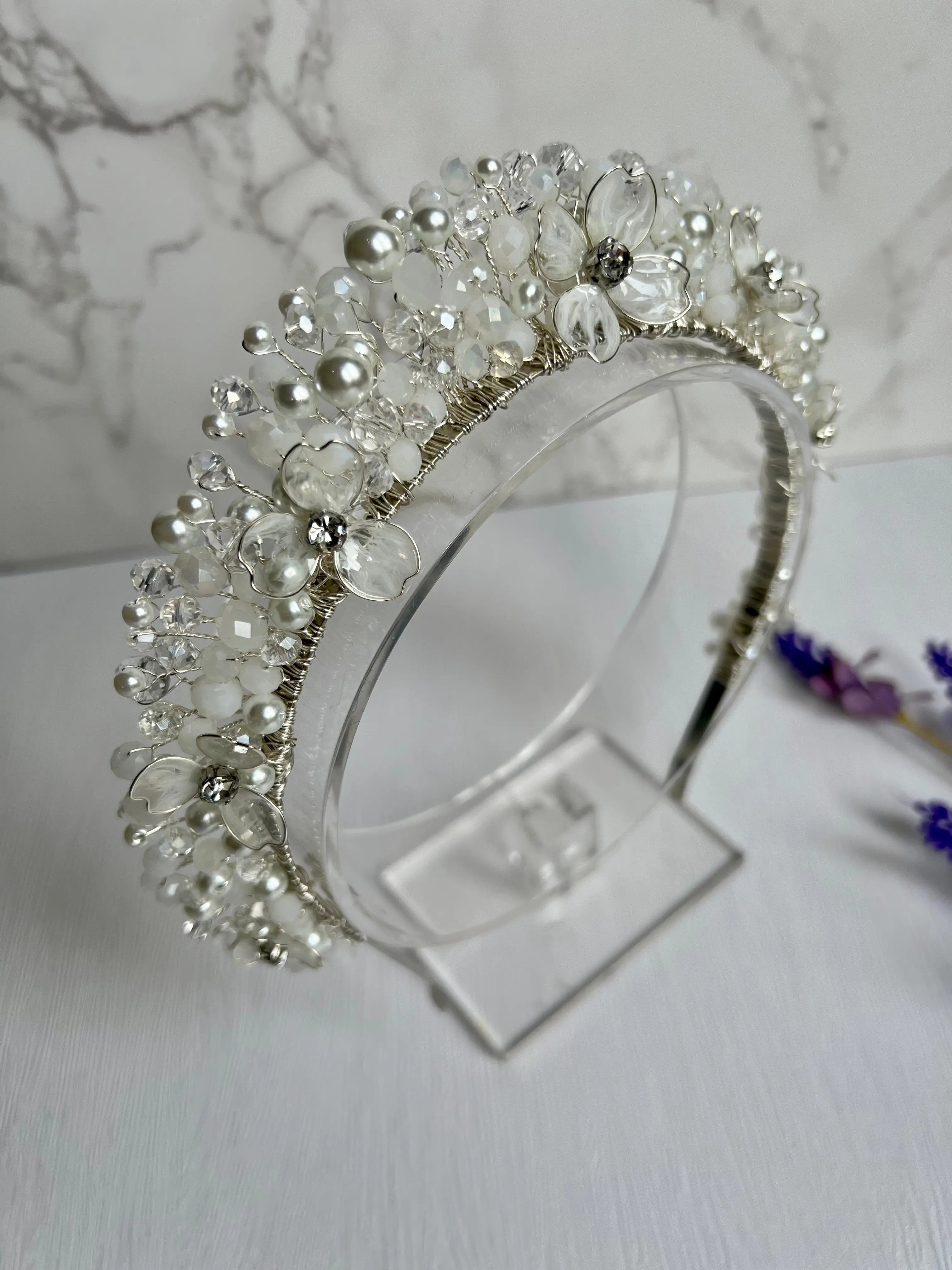 Bridal White Flower Crown