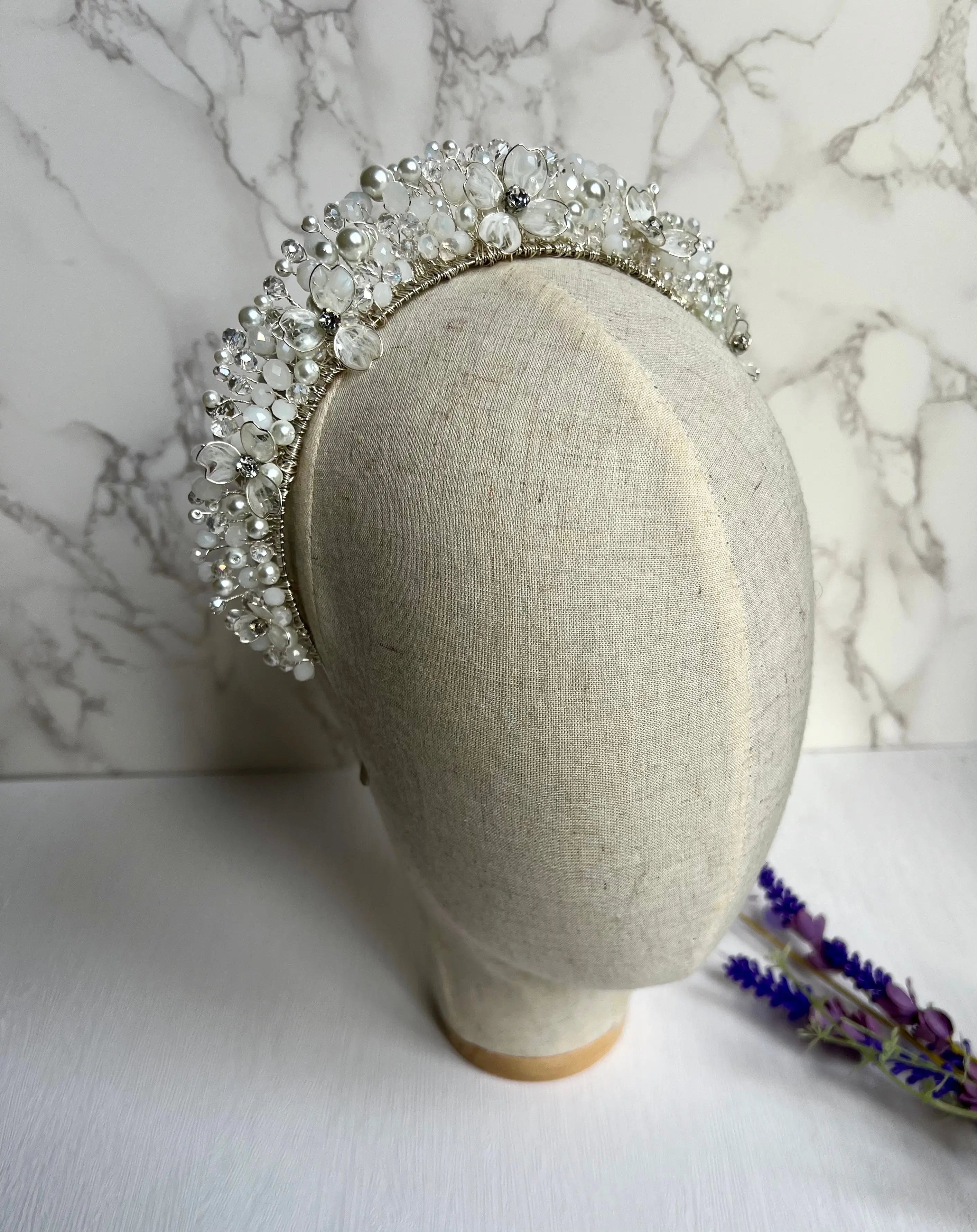 Bridal White Flower Crown