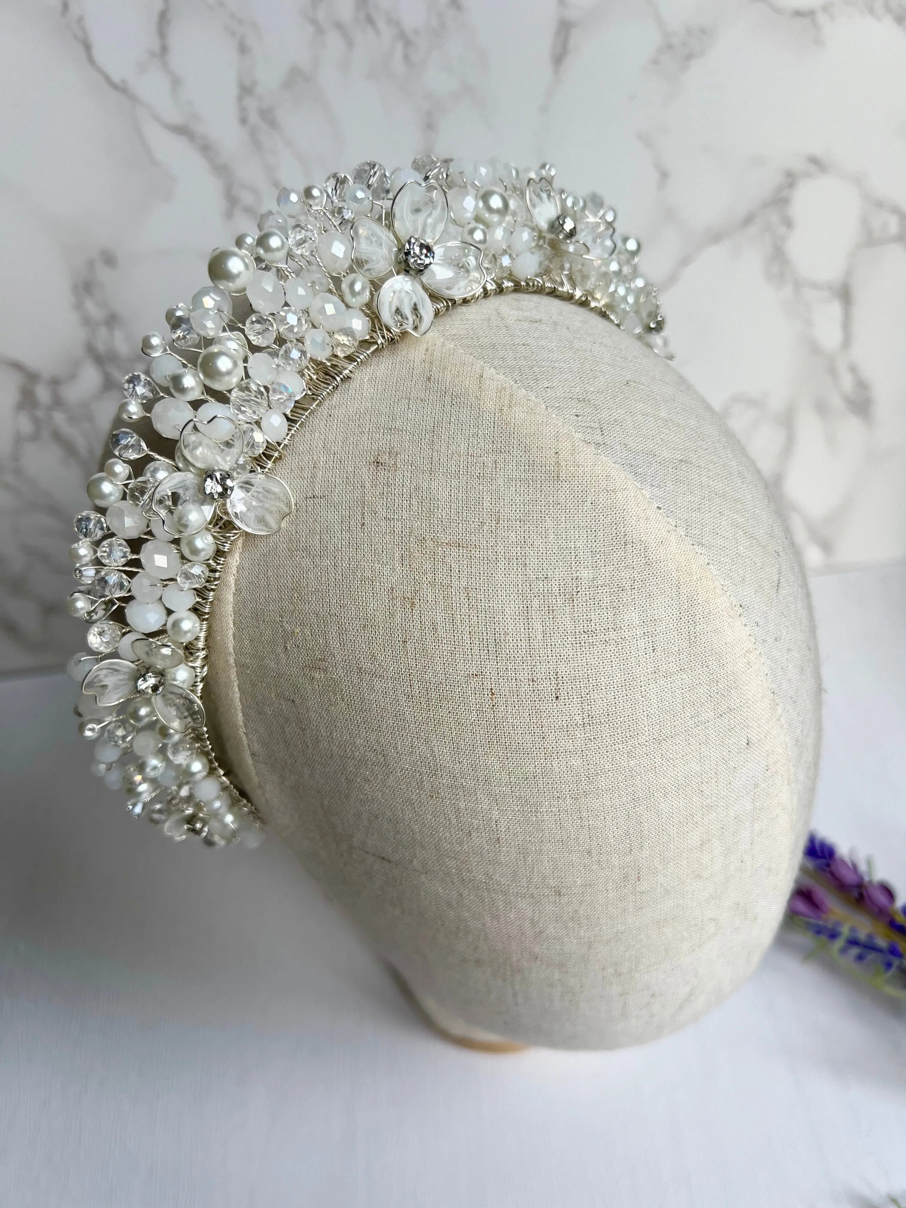 Bridal White Flower Crown