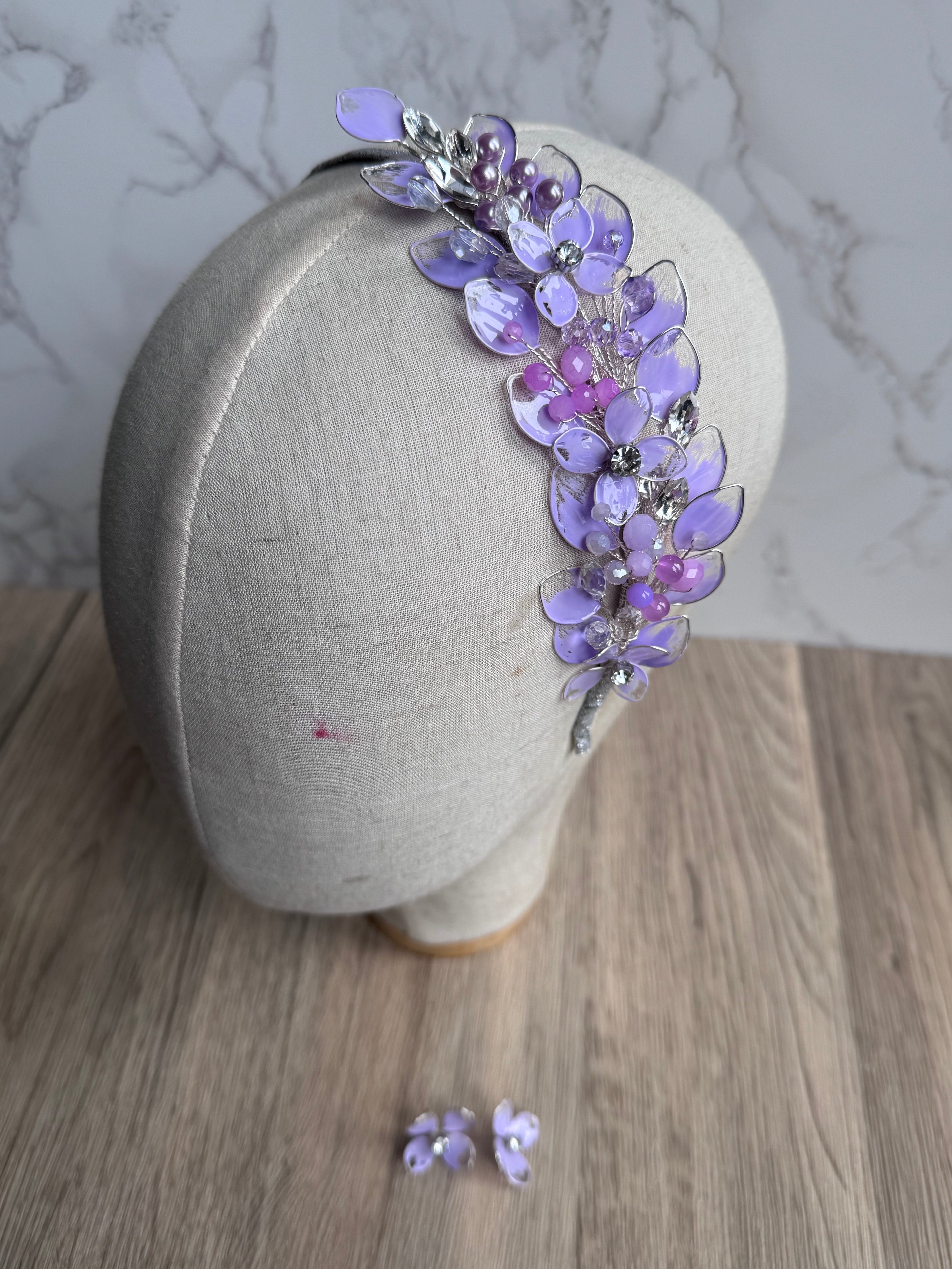 Lilac and Silver Lilac and Silver Precius pearls