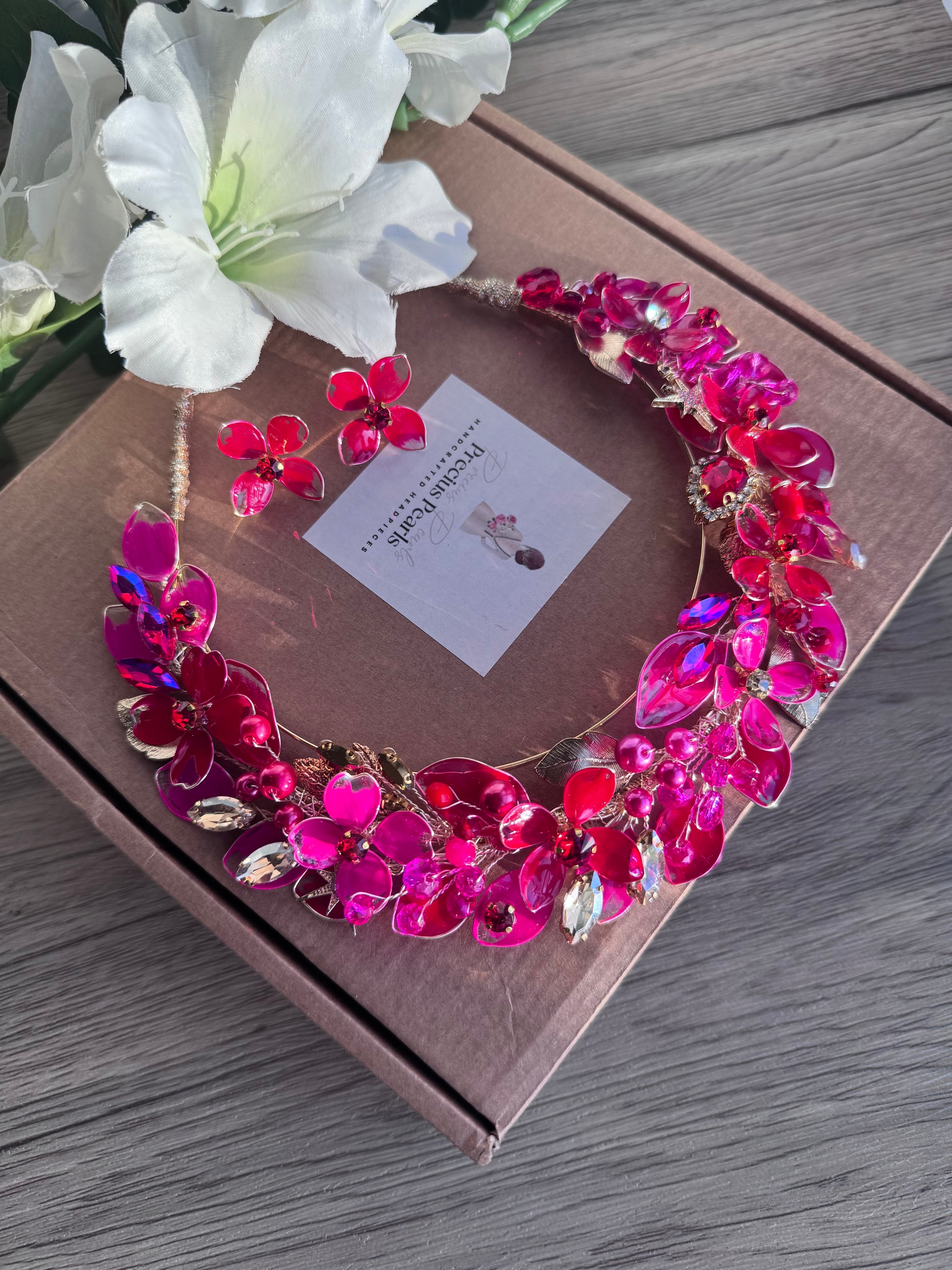 Red and Fucshia Red and Fucshia Precius pearls