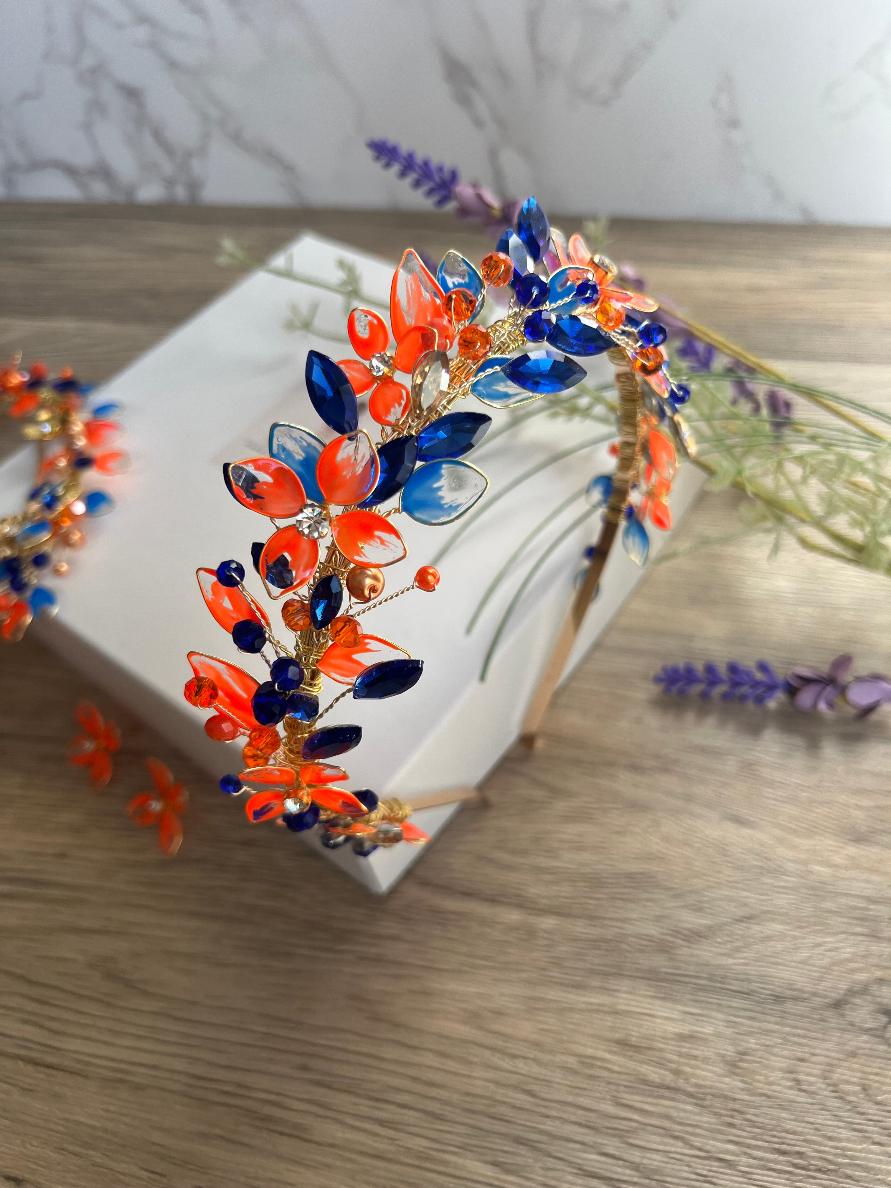 Blue and Orange Halo Blue and Orange Halo Precius pearls