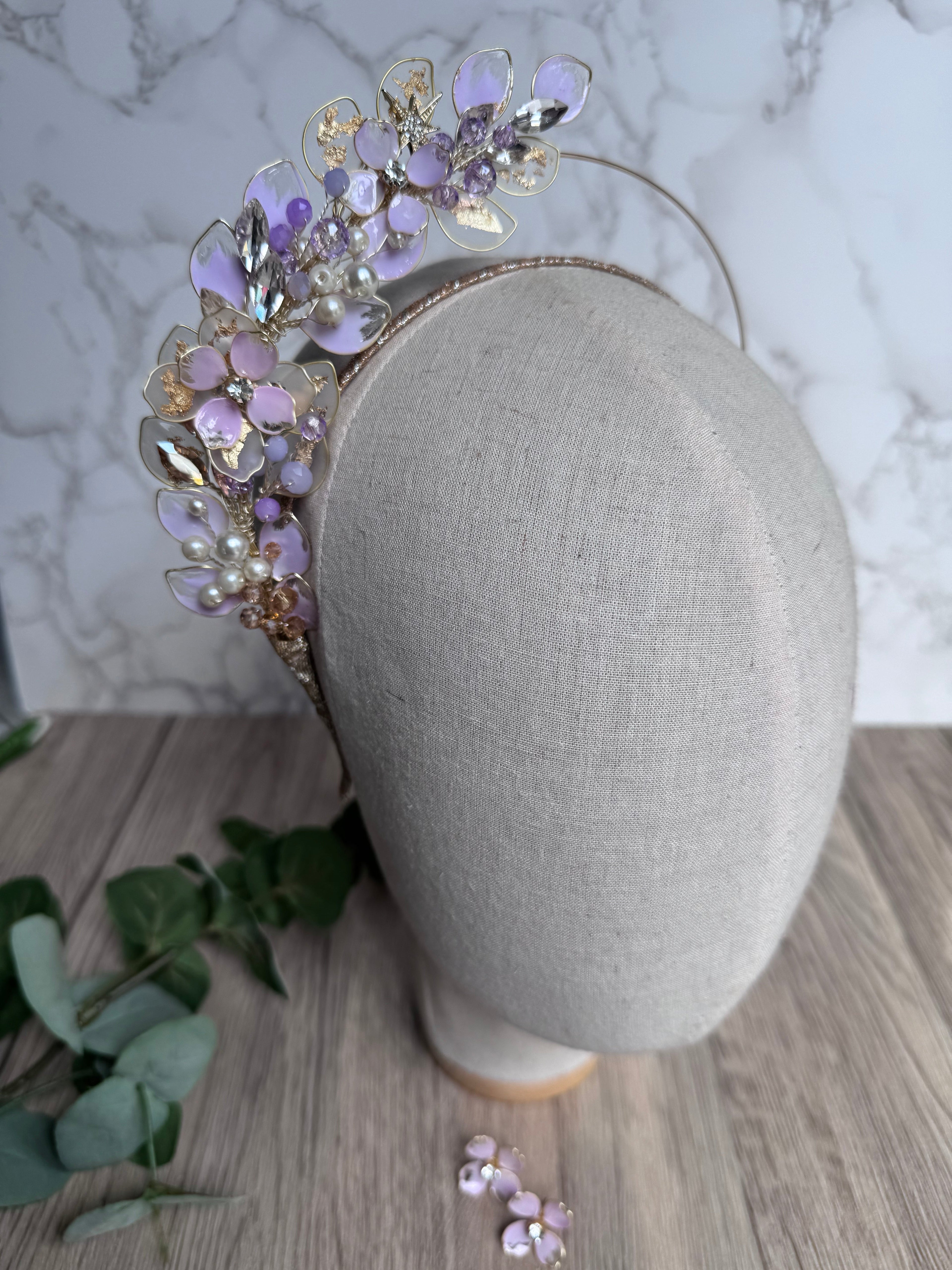 Lilac Half Halo Lilac Half Halo Precius pearls