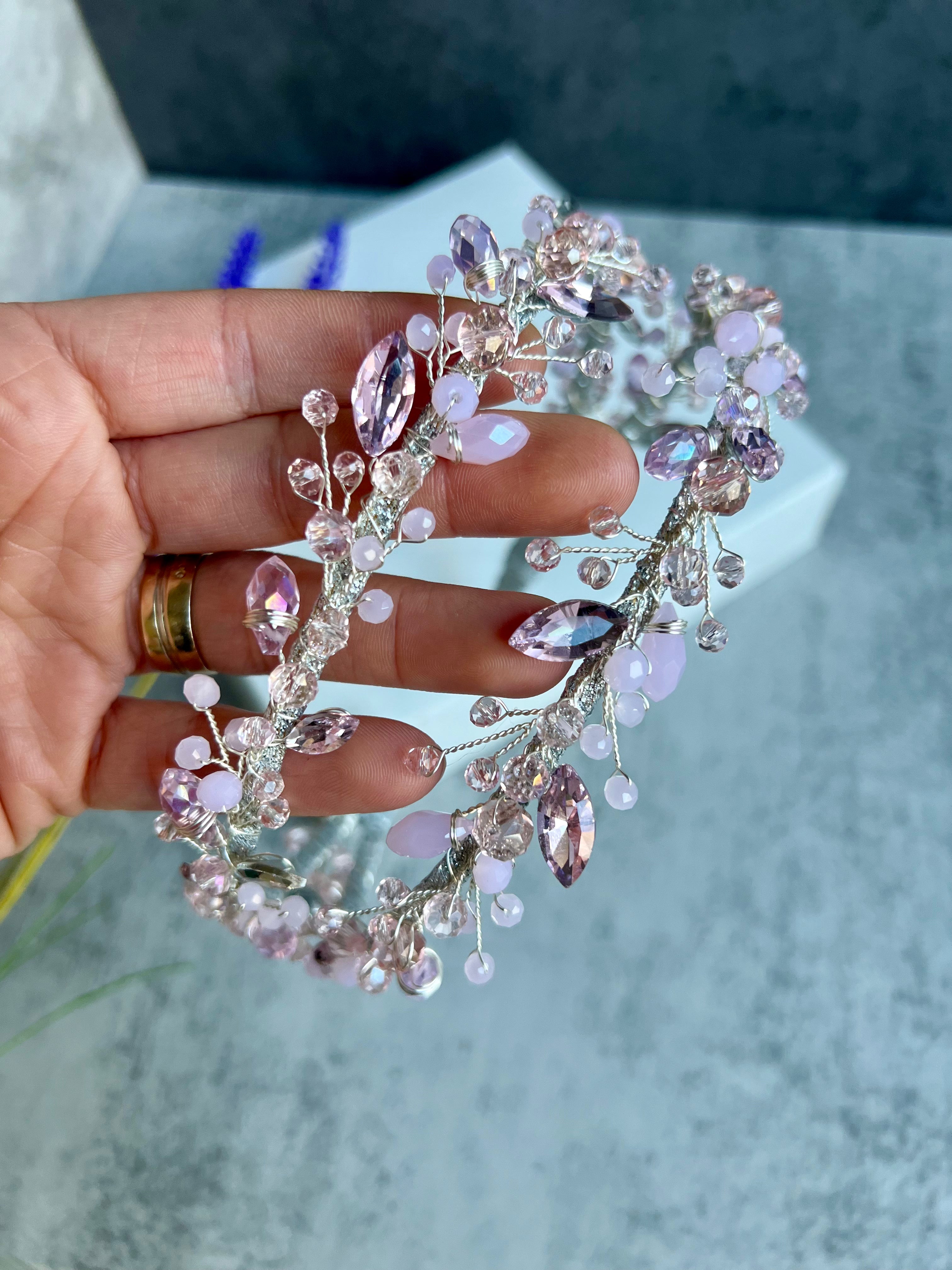 Bella Double bridal crown Bella Double bridal crown Precius pearls